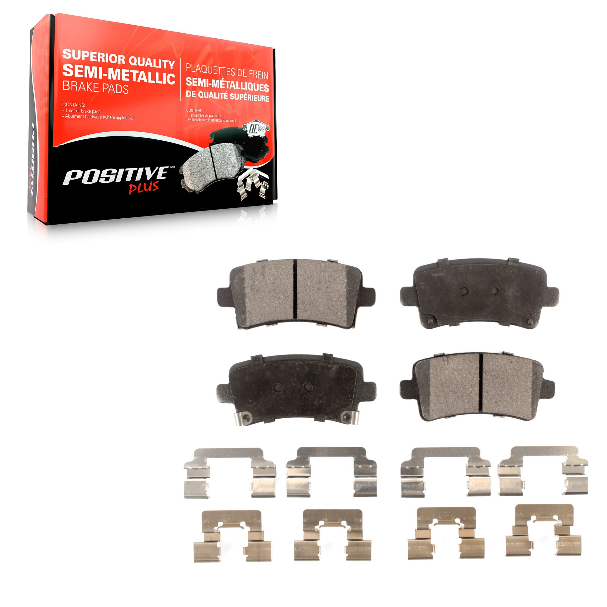 Positive Plus PPF-D1430 Disc Brake Pad for 2010-2020 Chevrolet Malibu Limited, Chevrolet Impala, Cadillac XTS - Rear
