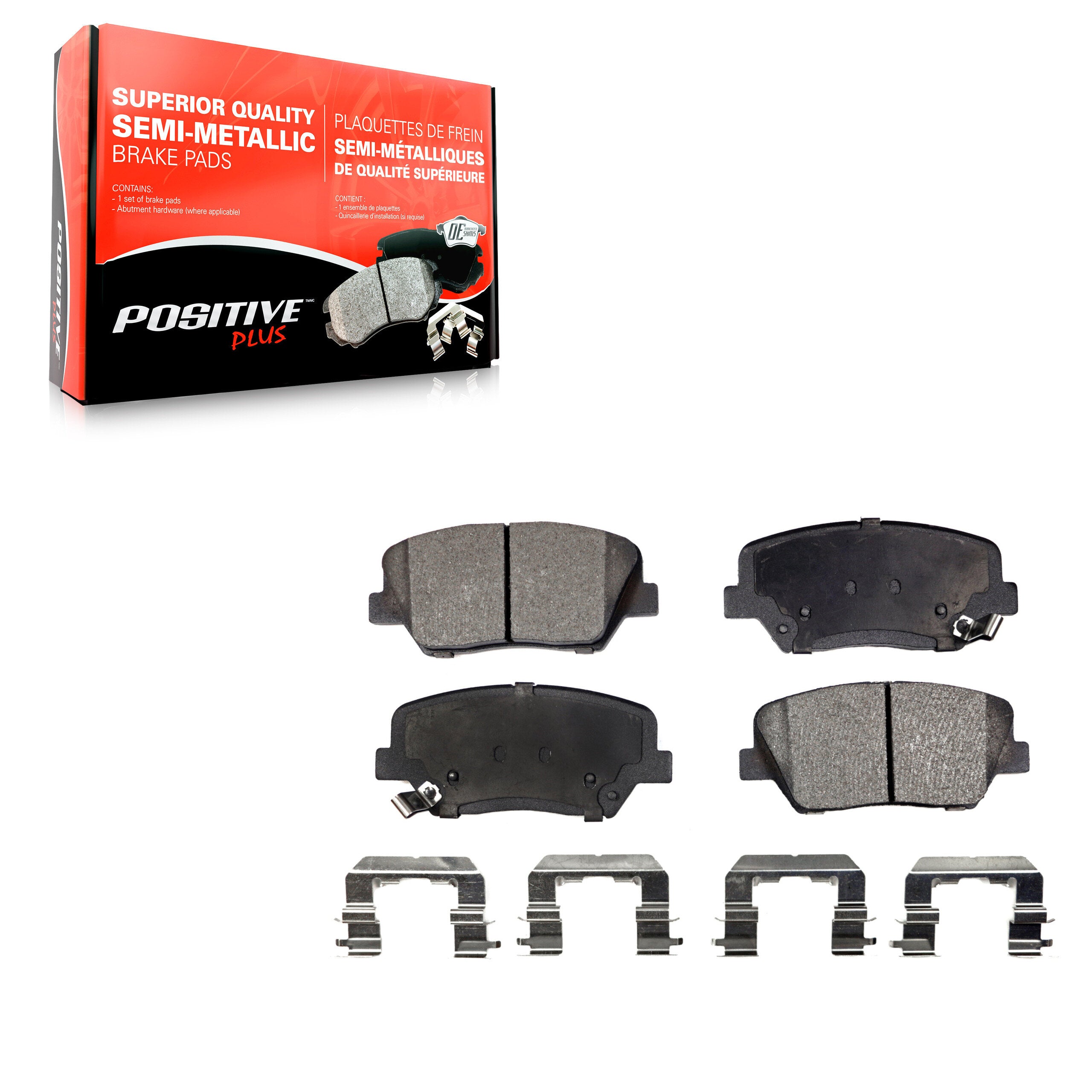 Positive Plus PPF-D1432 Disc Brake Pad for 2010-2017 Kia Rondo, Hyundai Santa Fe Sport, Hyundai Azera - Front