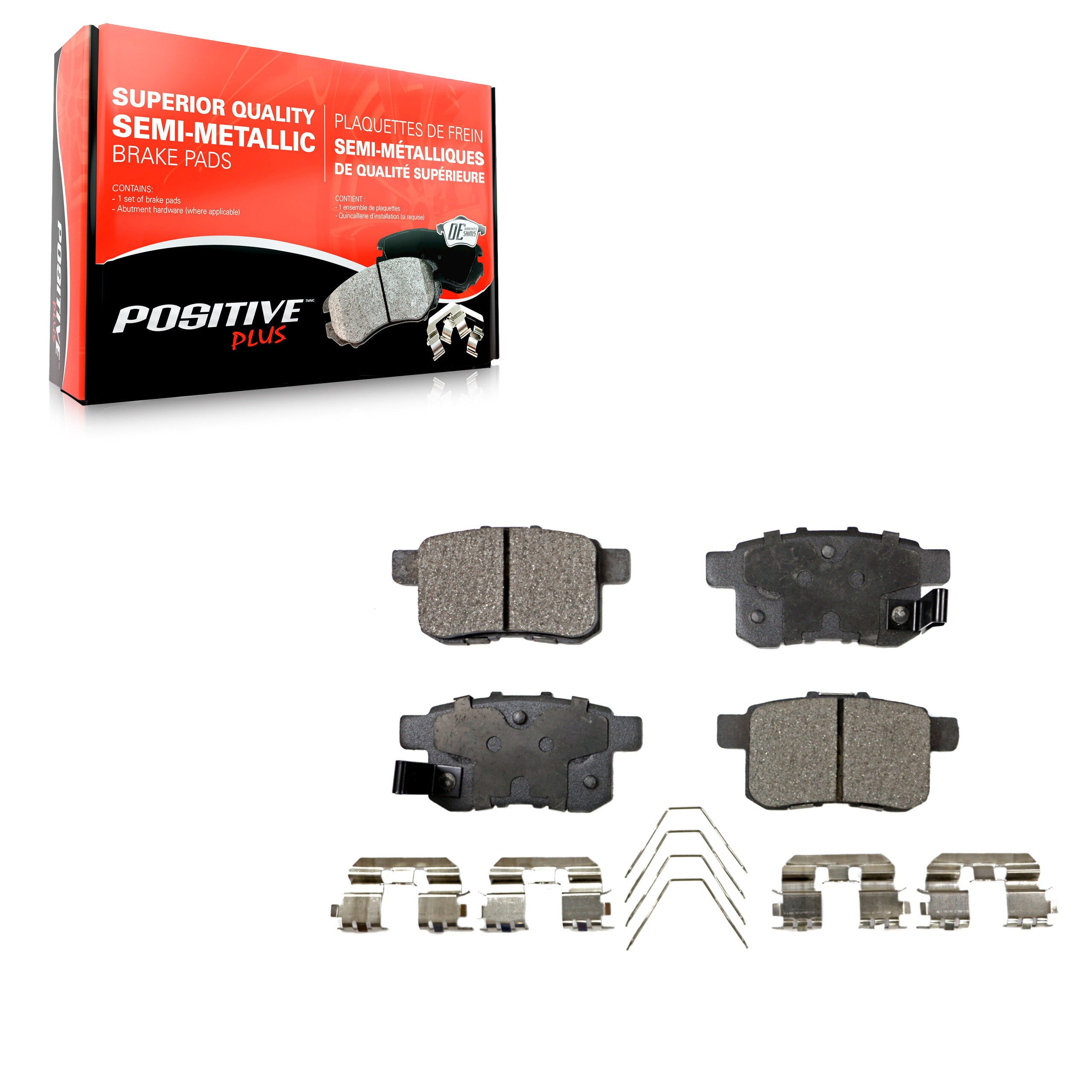 Positive Plus PPF-D1451 Disc Brake Pad for 2008-2017 Honda Accord, Acura TSX - Rear