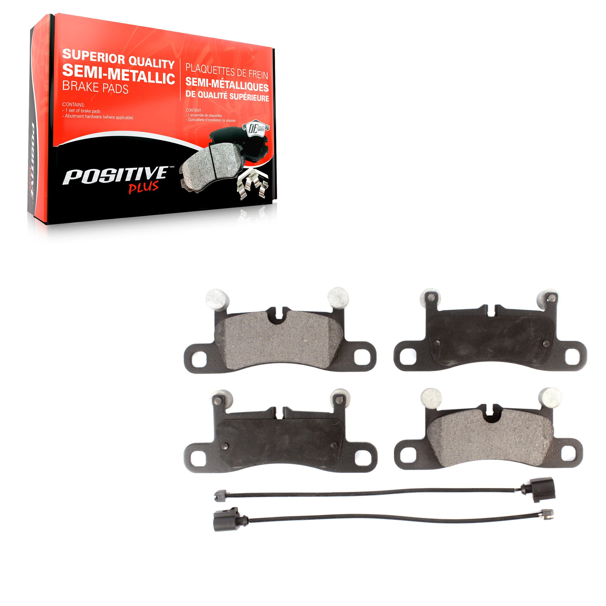 Positive Plus PPF-D1453 Disc Brake Pad for 2011-2018 Porsche Cayenne, Volkswagen Touareg - Rear
