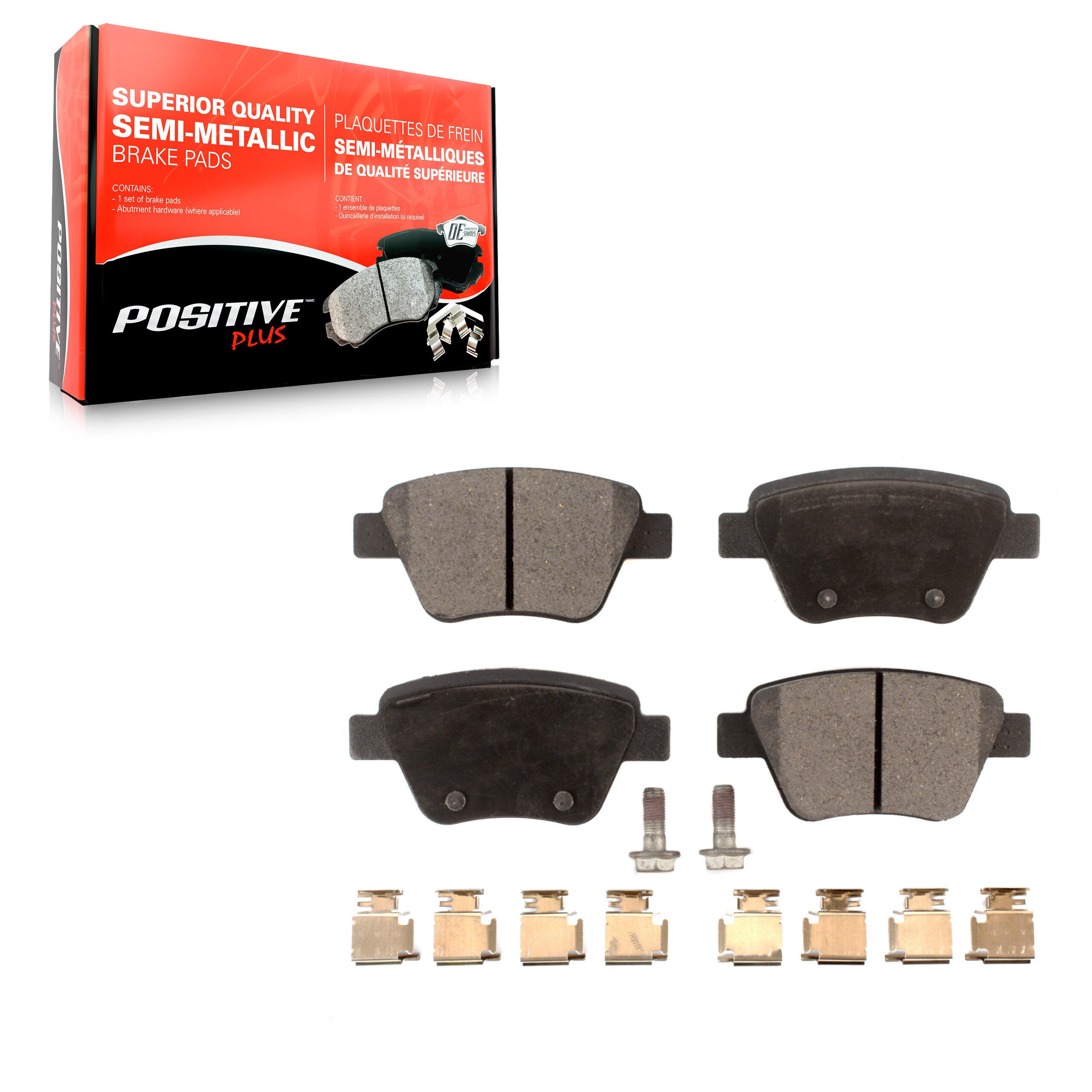 Positive Plus PPF-D1456 Disc Brake Pad for 2009-2019 Volkswagen Golf, Volkswagen Beetle, Volkswagen Passat - Rear