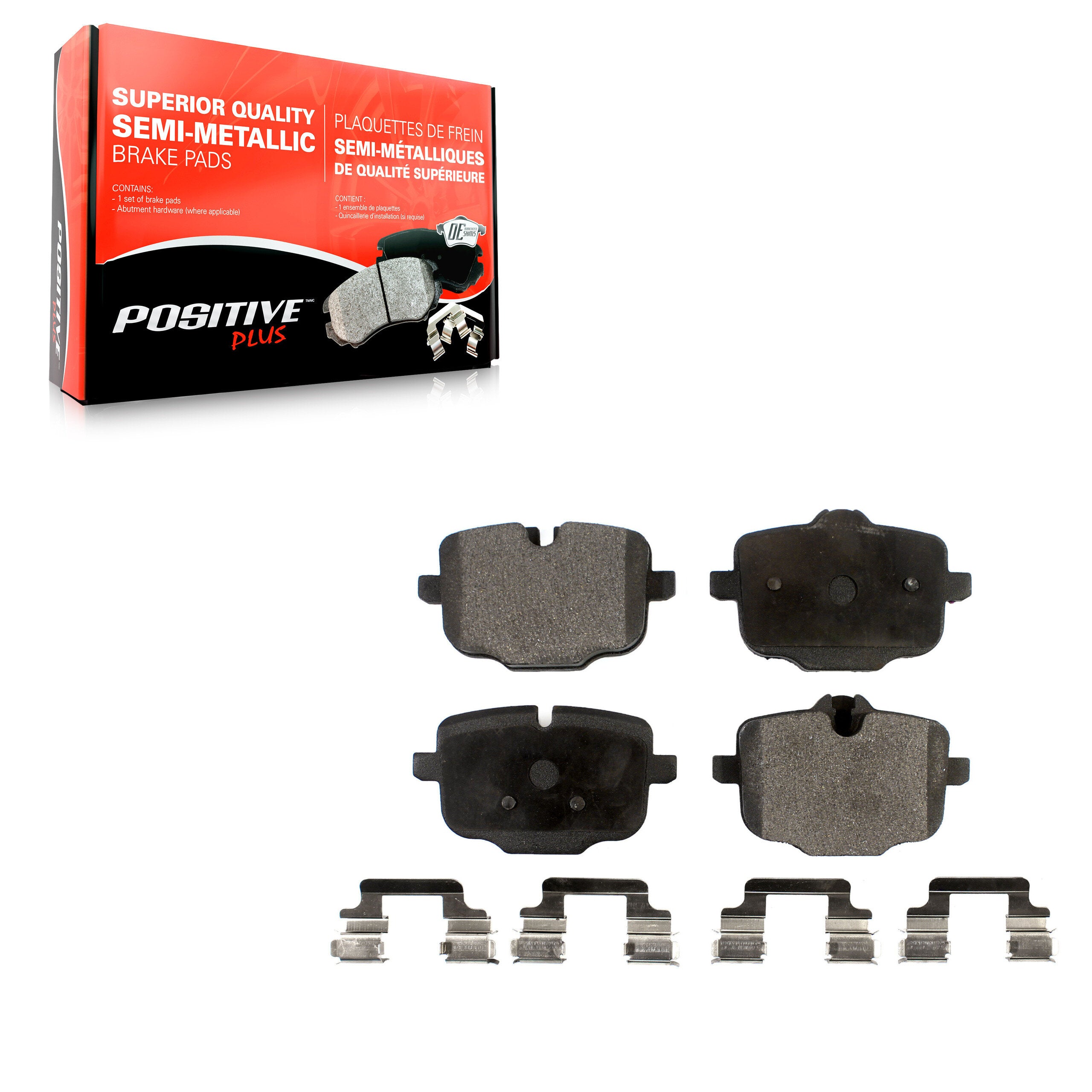 Positive Plus PPF-D1469 Disc Brake Pad for 2011-2021 BMW 540i xDrive, BMW X4, BMW Alpina B6 Gran Coupe - Rear