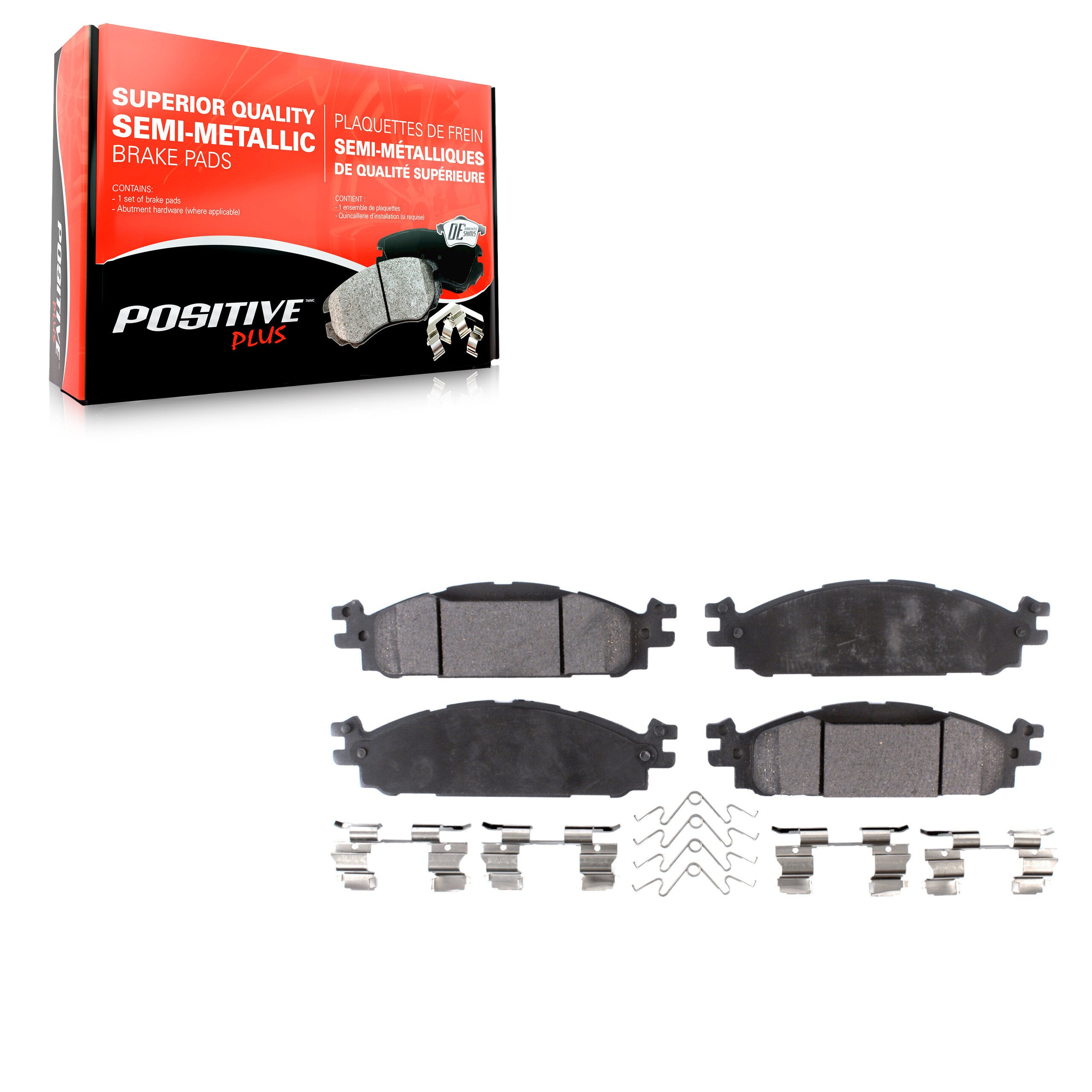 Positive Plus PPF-D1508 Disc Brake Pad for 2009-2019 Ford Explorer, Lincoln MKT, Ford Flex - Front