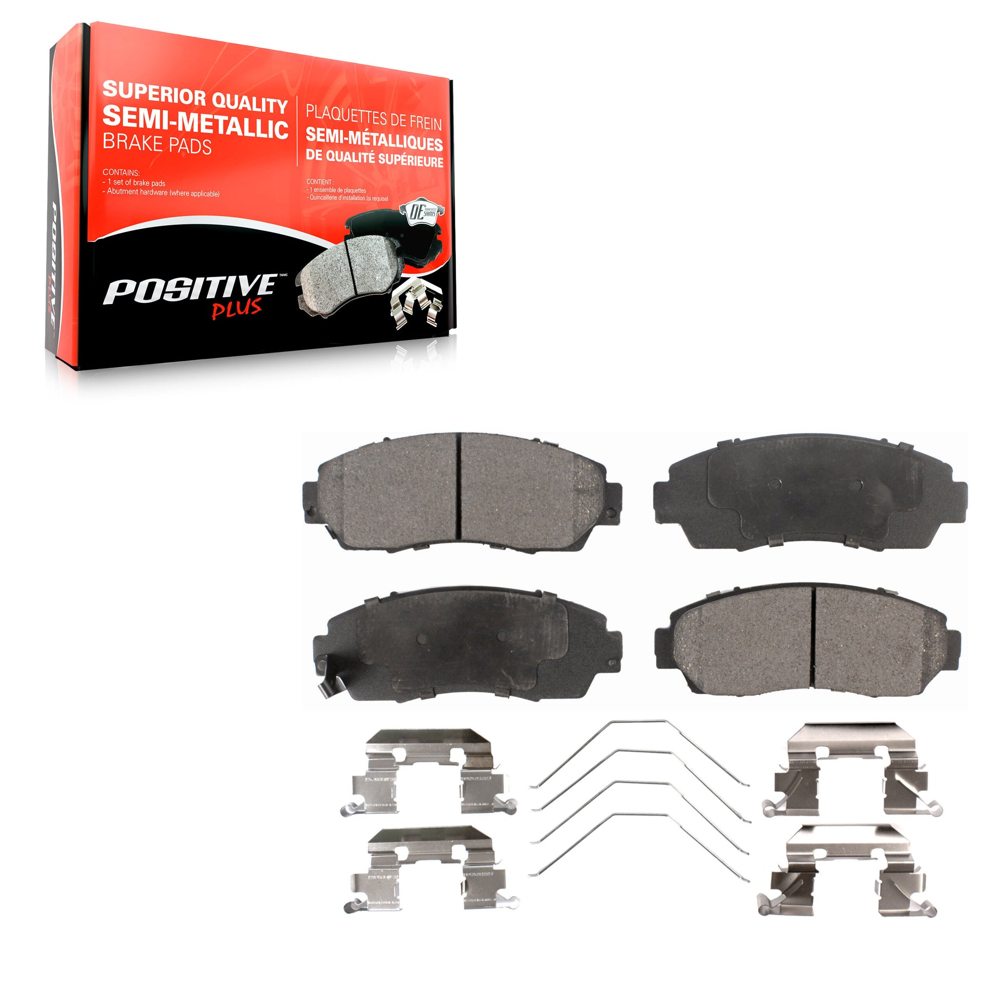Positive Plus PPF-D1521 Disc Brake Pad for 2011-2025 Acura TLX, Honda CR-V, Acura RDX - Front