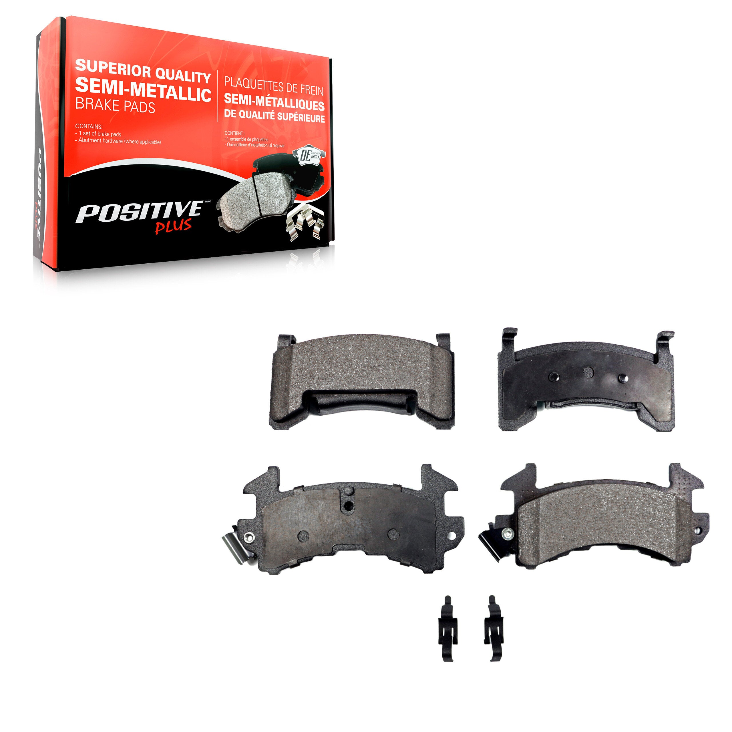 Positive Plus PPF-D154 Disc Brake Pad for 1980-2002 Chevrolet S10, GMC Sonoma, Isuzu Hombre - Front, Rear