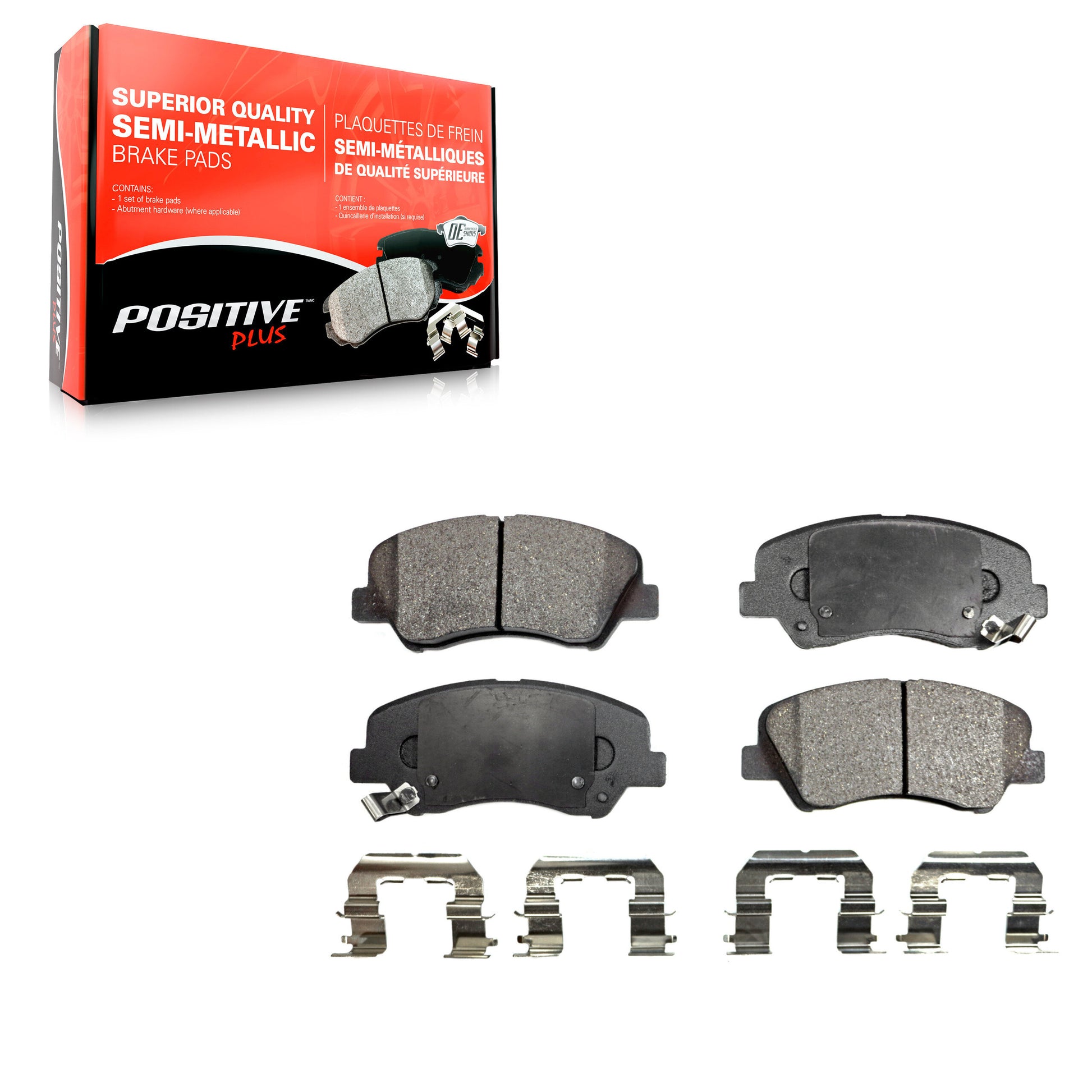 Positive Plus PPF-D1543 Disc Brake Pad for 2011-2018 Kia Rio, Hyundai Elantra GT, Kia Forte - Front