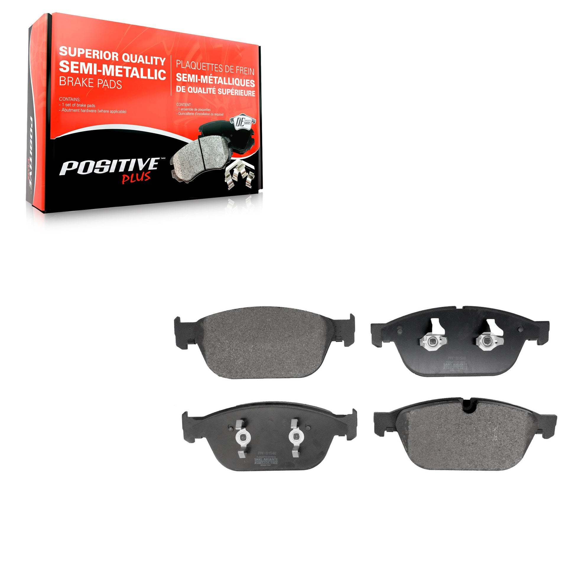 Positive Plus PPF-D1546 Disc Brake Pad for 2010-2018 Audi A8 Quattro, Audi SQ5 - Front