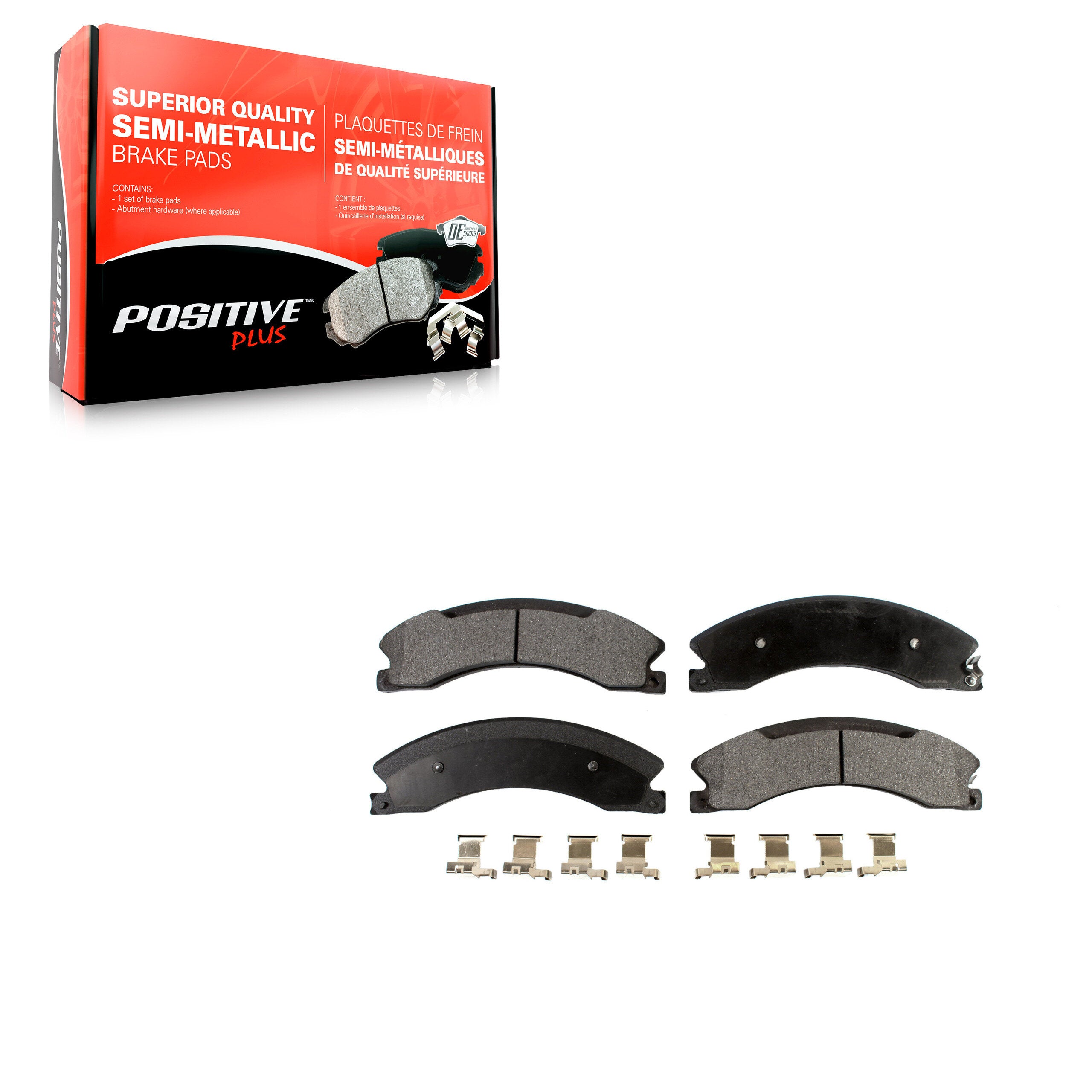 Positive Plus PPF-D1565A Disc Brake Pad for 2012-2024 Nissan TITAN XD, Nissan NV1500, Nissan NV2500 - Rear