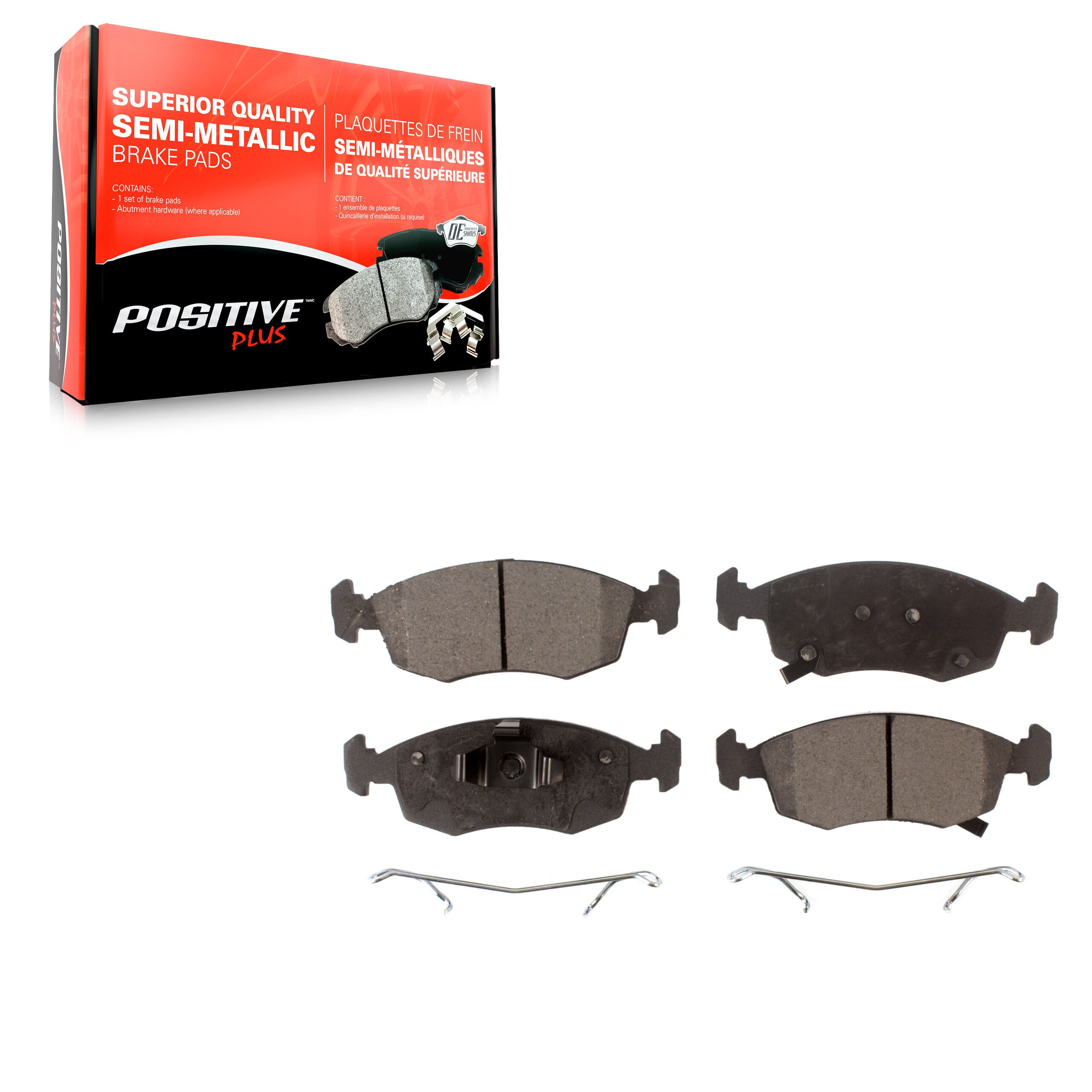 Positive Plus PPF-D1568 Disc Brake Pad for 2012-2019 Fiat 500 - Front
