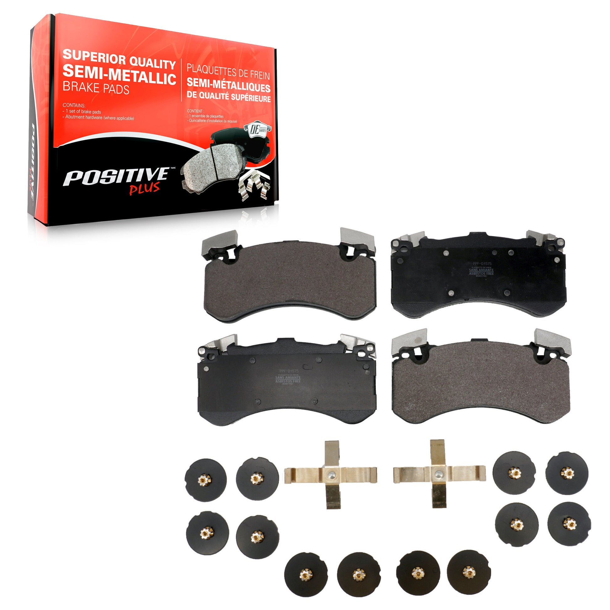 Positive Plus PPF-D1575 Disc Brake Pad for 2012-2018 Audi S7, Audi S6, Audi S8 - Front