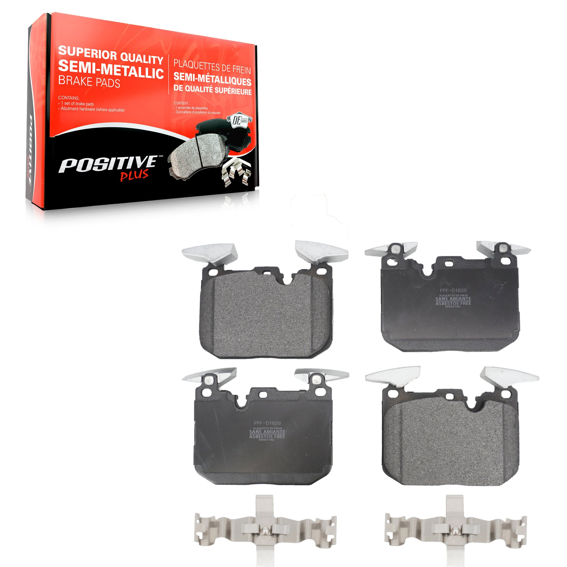 Positive Plus PPF-D1609 Disc Brake Pad for 2012-2022 Mini Cooper, BMW 230i, BMW 230i xDrive - Front