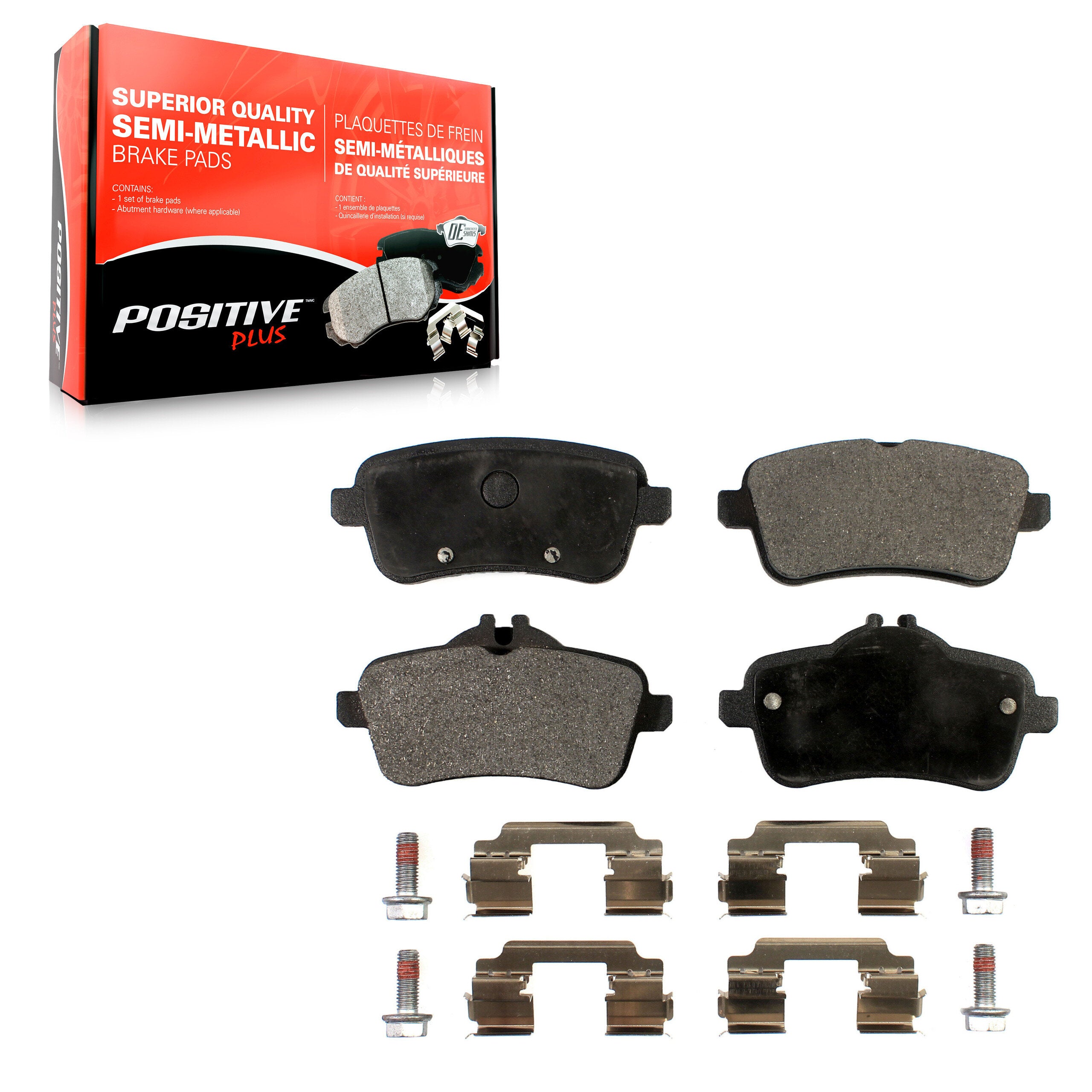 Positive Plus PPF-D1630 Disc Brake Pad for 2012-2020 Mercedes-Benz GLE43 AMG, Mercedes-Benz GLS350d, Mercedes-Benz GLS450 - Rear