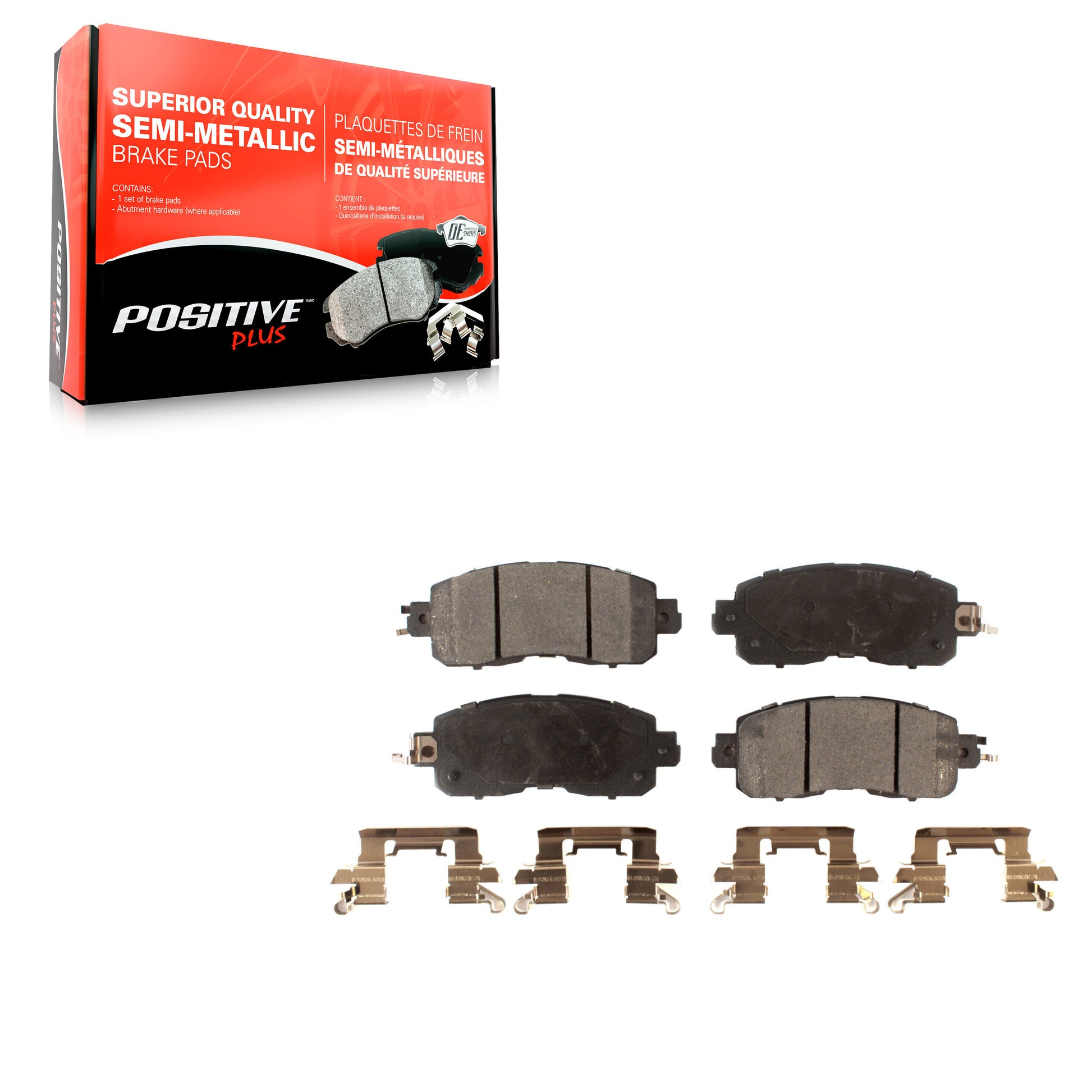Positive Plus PPF-D1650 Disc Brake Pad for 2013-2024 Nissan LEAF, Nissan Altima - Front