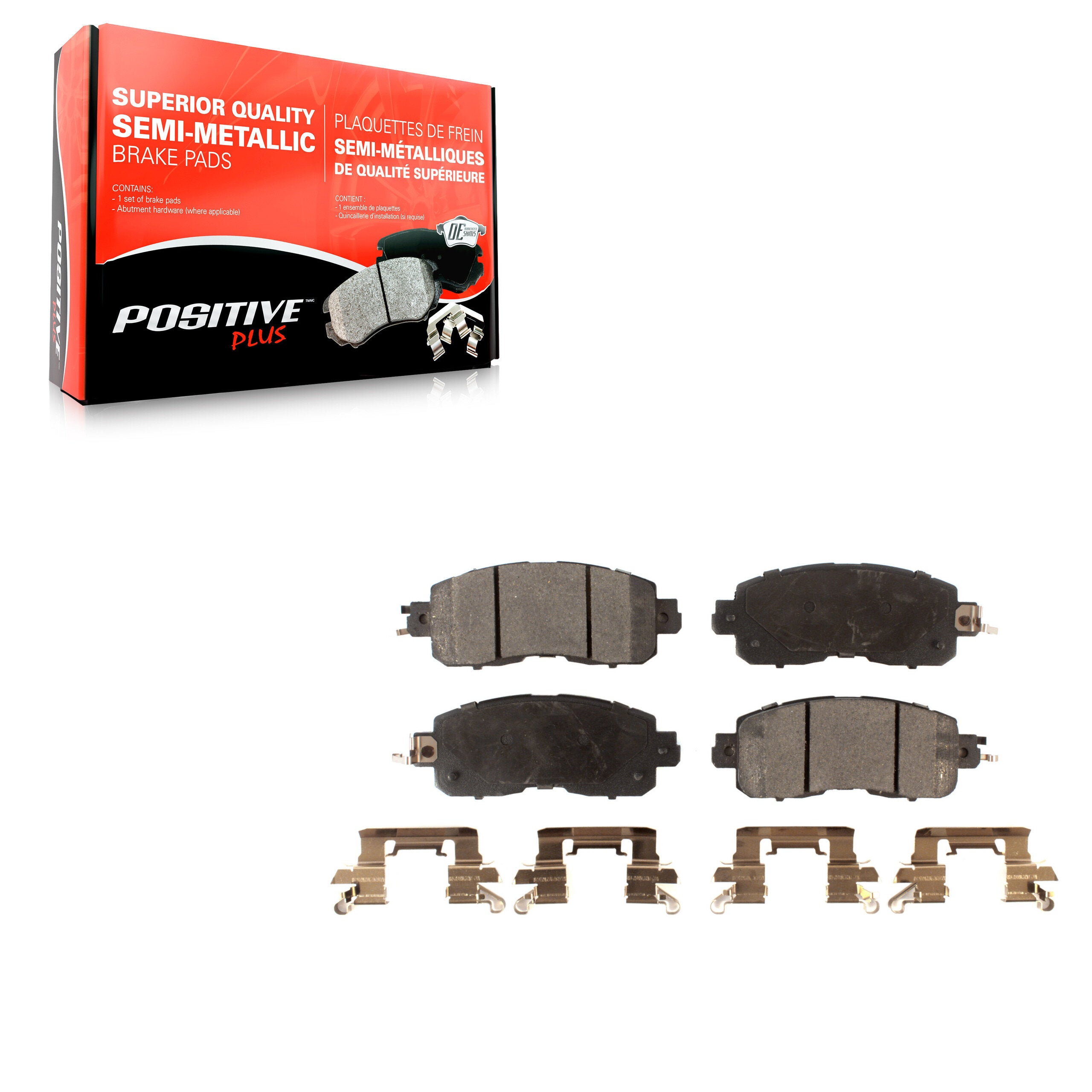 Positive Plus PPF-D1650 Disc Brake Pad for 2013-2024 Nissan LEAF, Nissan Altima - Front