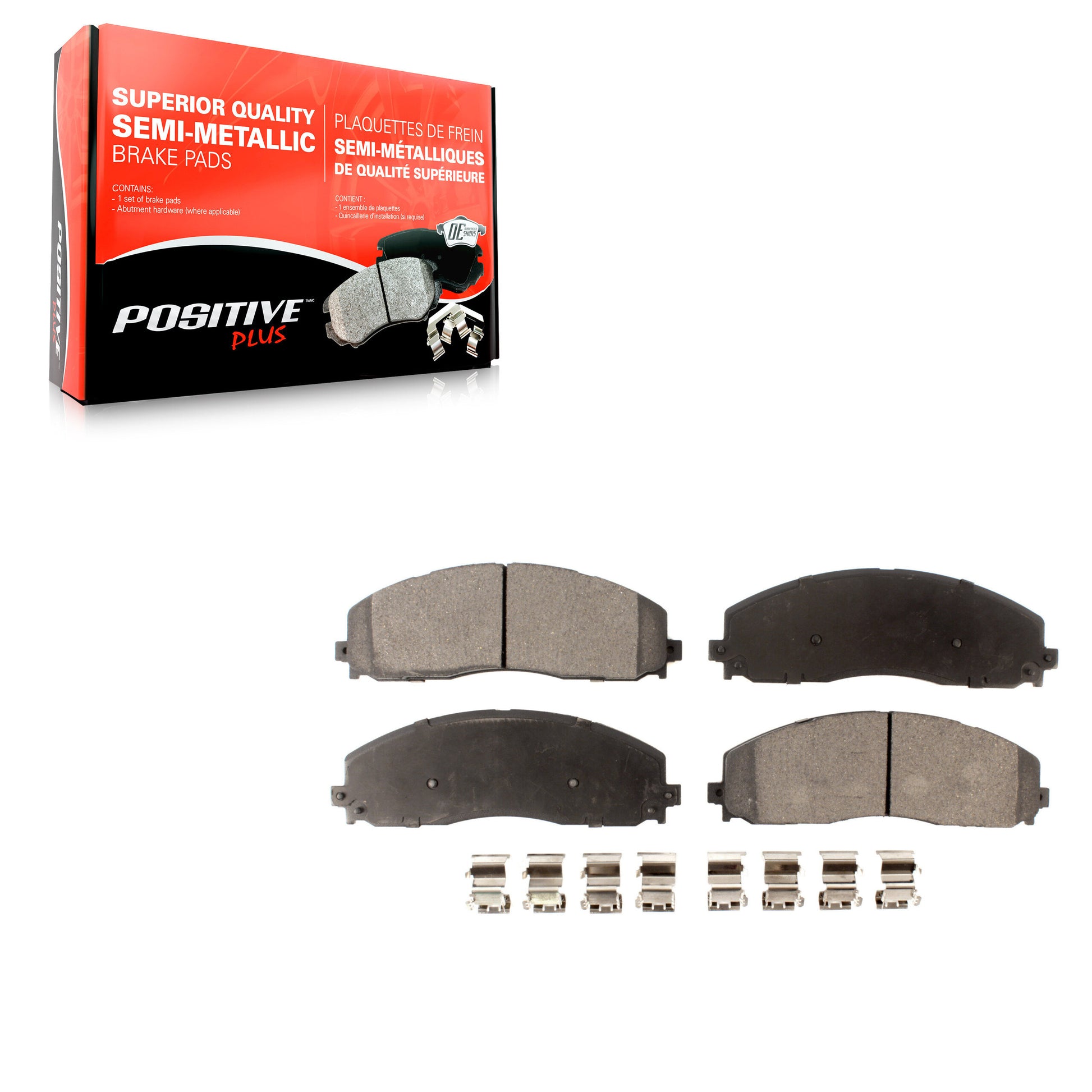 Positive Plus PPF-D1680 Disc Brake Pad for 2013-2023 Ford F-250 Super Duty, Ford F-350 Super Duty, Ford F-450 Super Duty - Front