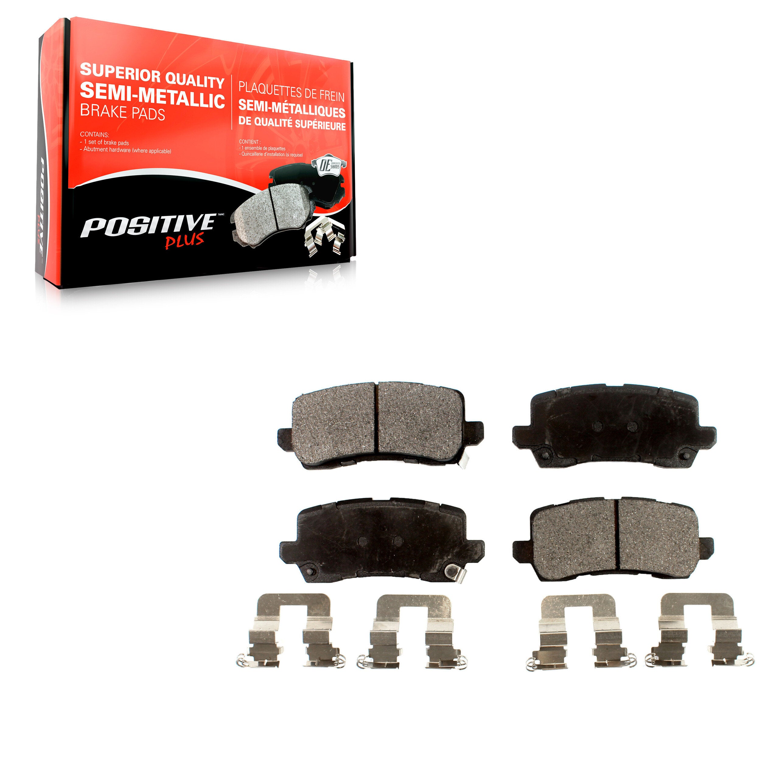 Positive Plus PPF-D1698 Disc Brake Pad for 2014-2023 Honda Odyssey, Acura MDX, Acura TLX - Rear