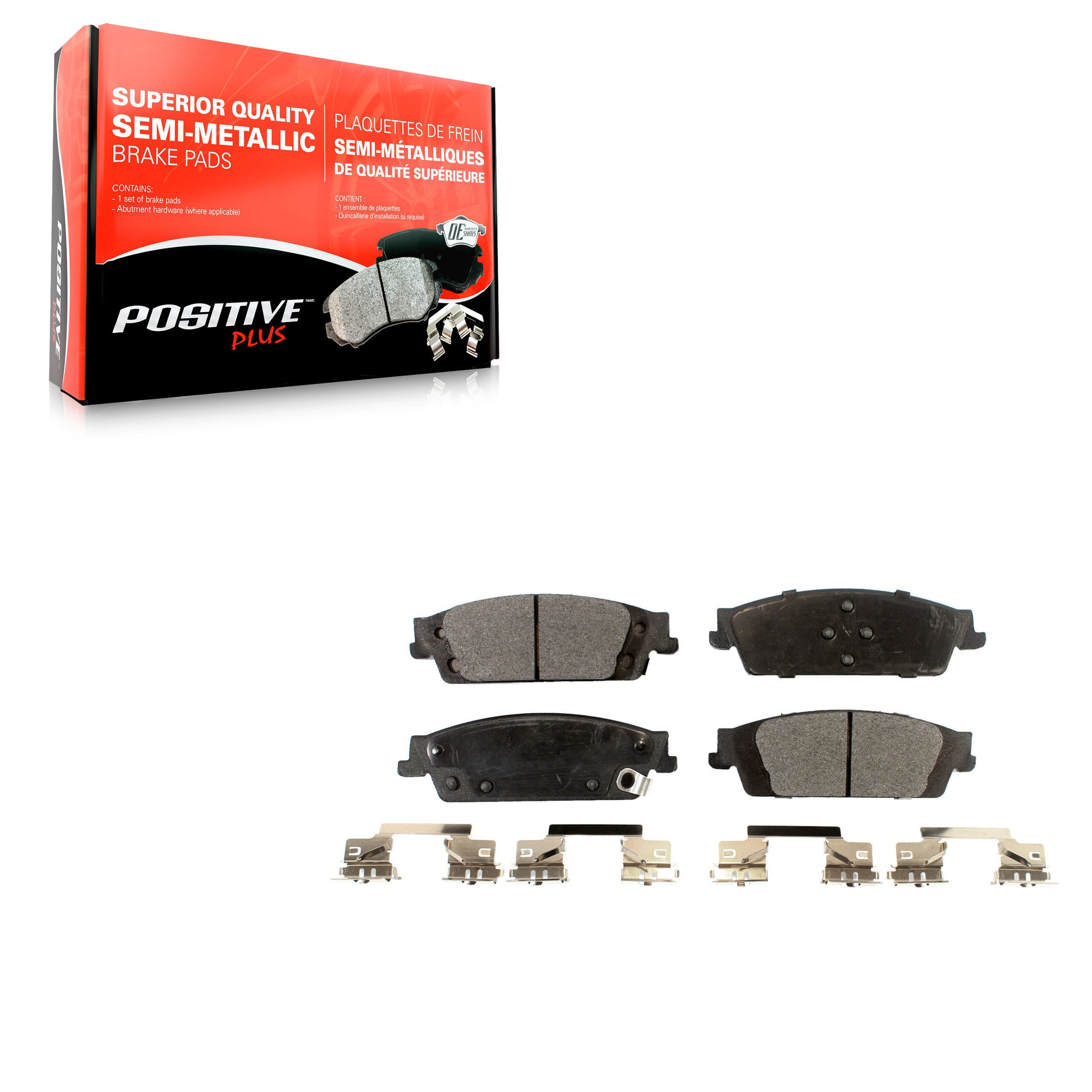 Positive Plus PPF-D1707 Disc Brake Pad for 2014-2020 Chevrolet Silverado 1500, Chevrolet Silverado 1500 LD, GMC Sierra 1500 Limited - Rear