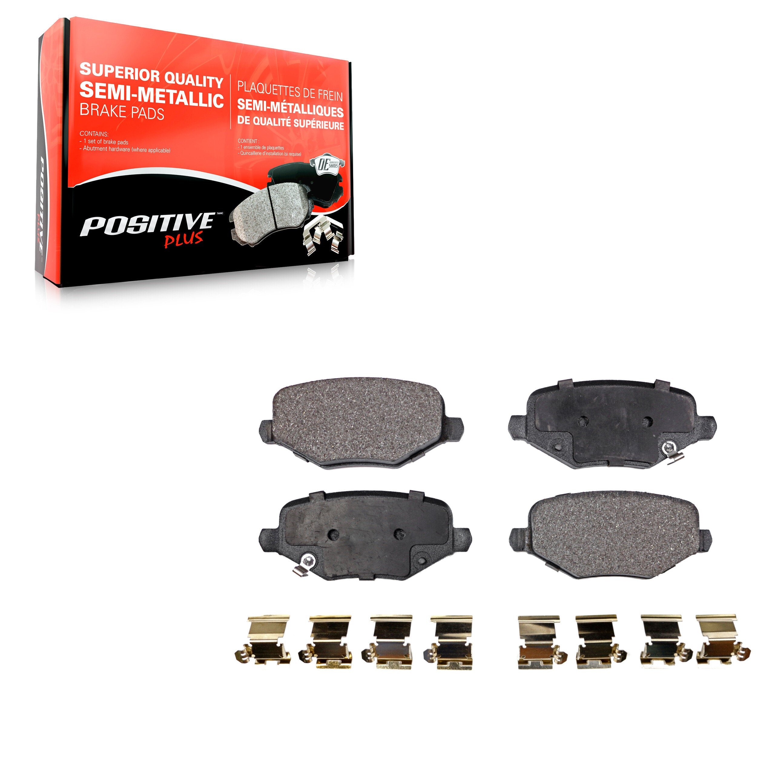 Positive Plus PPF-D1719 Disc Brake Pad for 2012-2016 Chrysler Town & Country, Dodge Grand Caravan, Dodge Journey - Rear