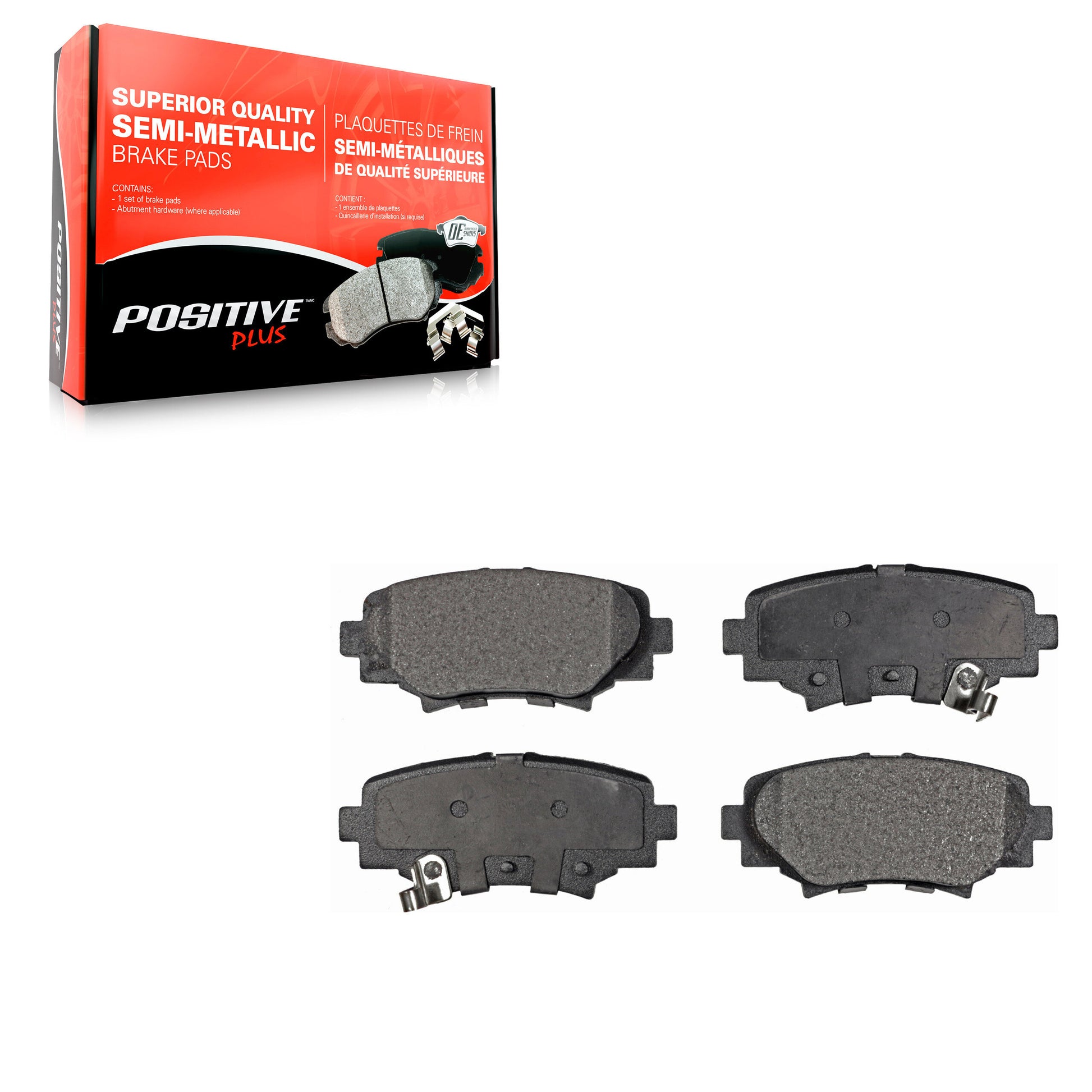 Positive Plus PPF-D1729 Disc Brake Pad for 2014-2018 Mazda 3, Mazda 3 Sport - Rear