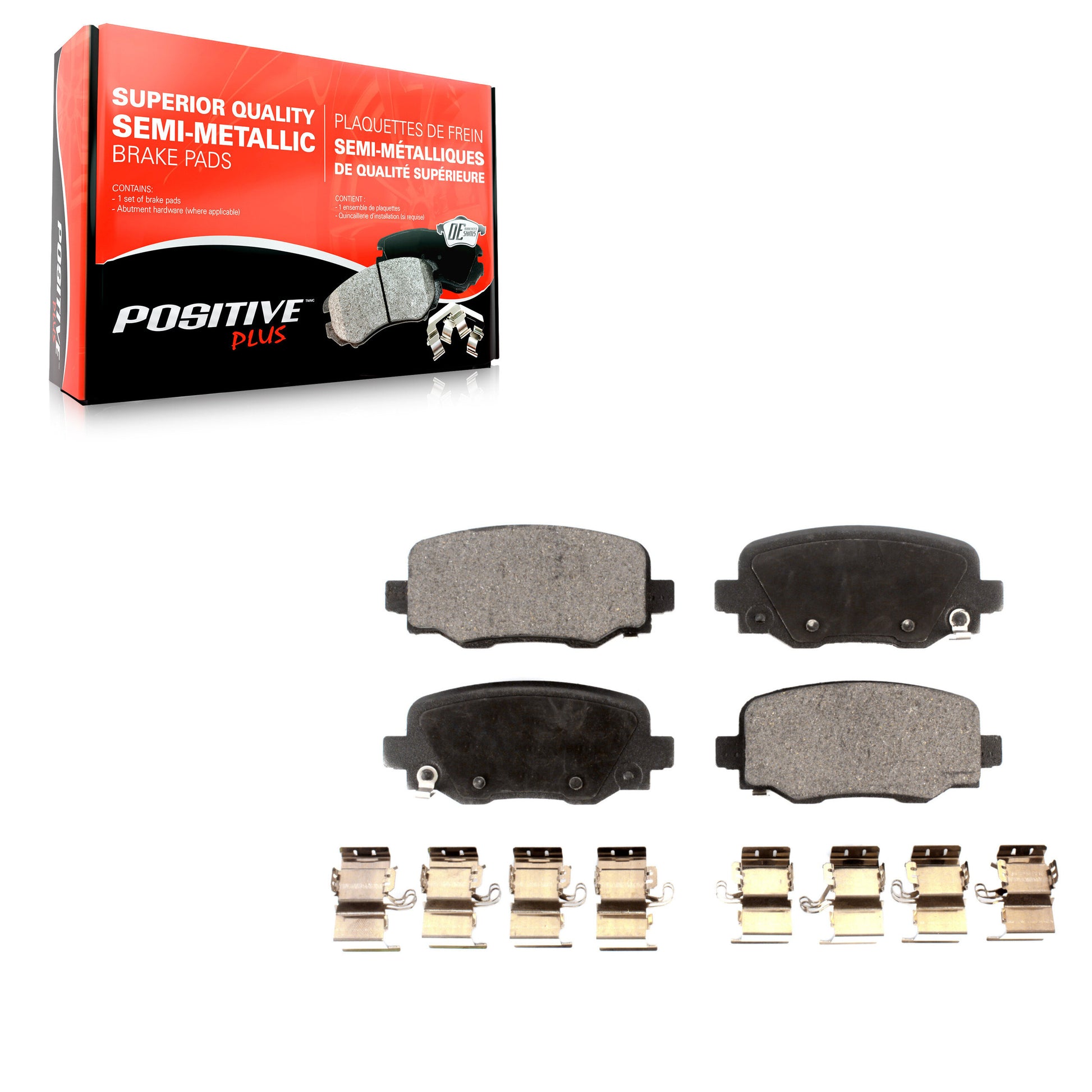 Positive Plus PPF-D1734 Disc Brake Pad for 2014-2022 Chrysler 200, Jeep Cherokee - Rear