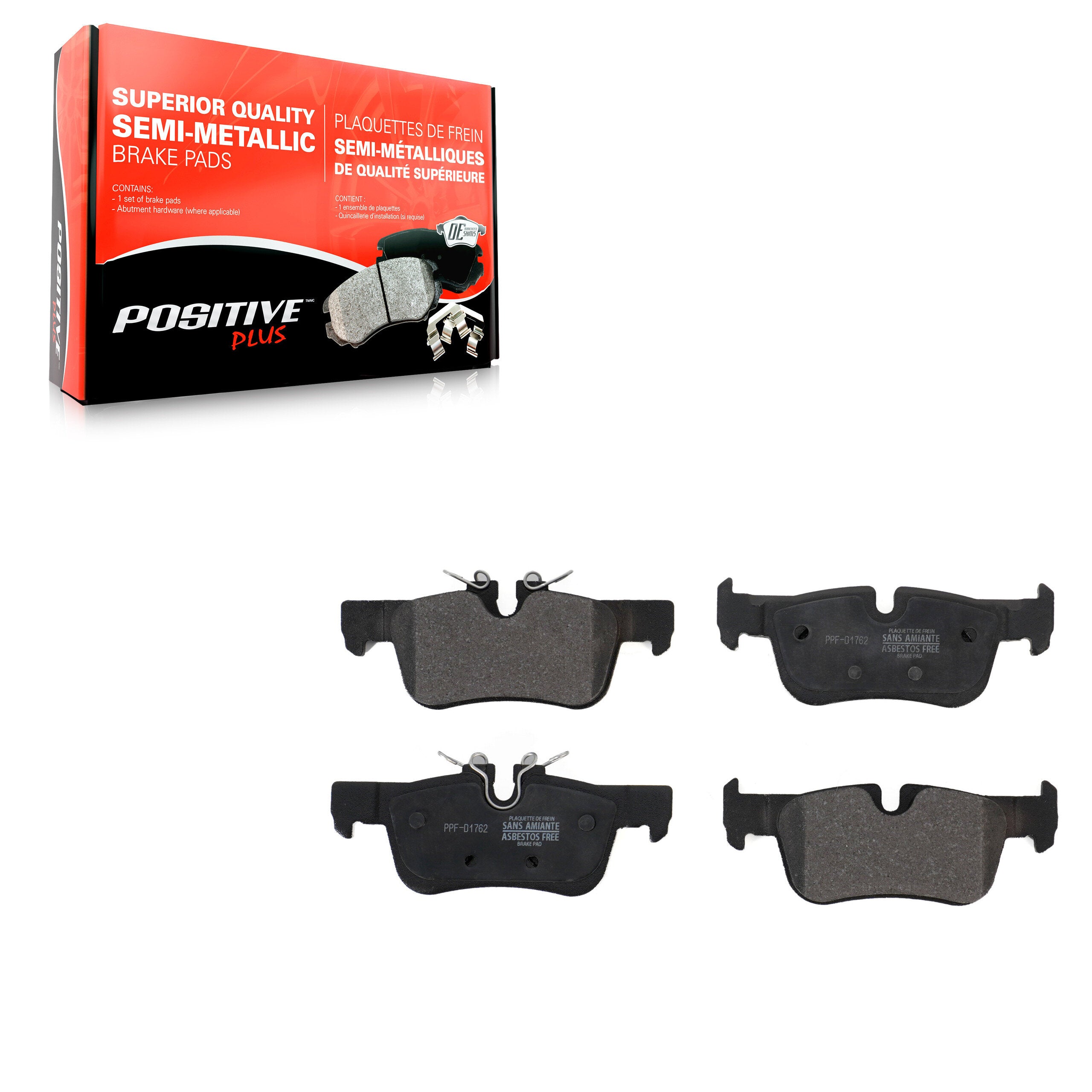 Positive Plus PPF-D1762 Disc Brake Pad for 2014-2022 Mini Cooper Clubman, BMW 228i Gran Coupe, BMW 228i xDrive Gran Coupe - Rear