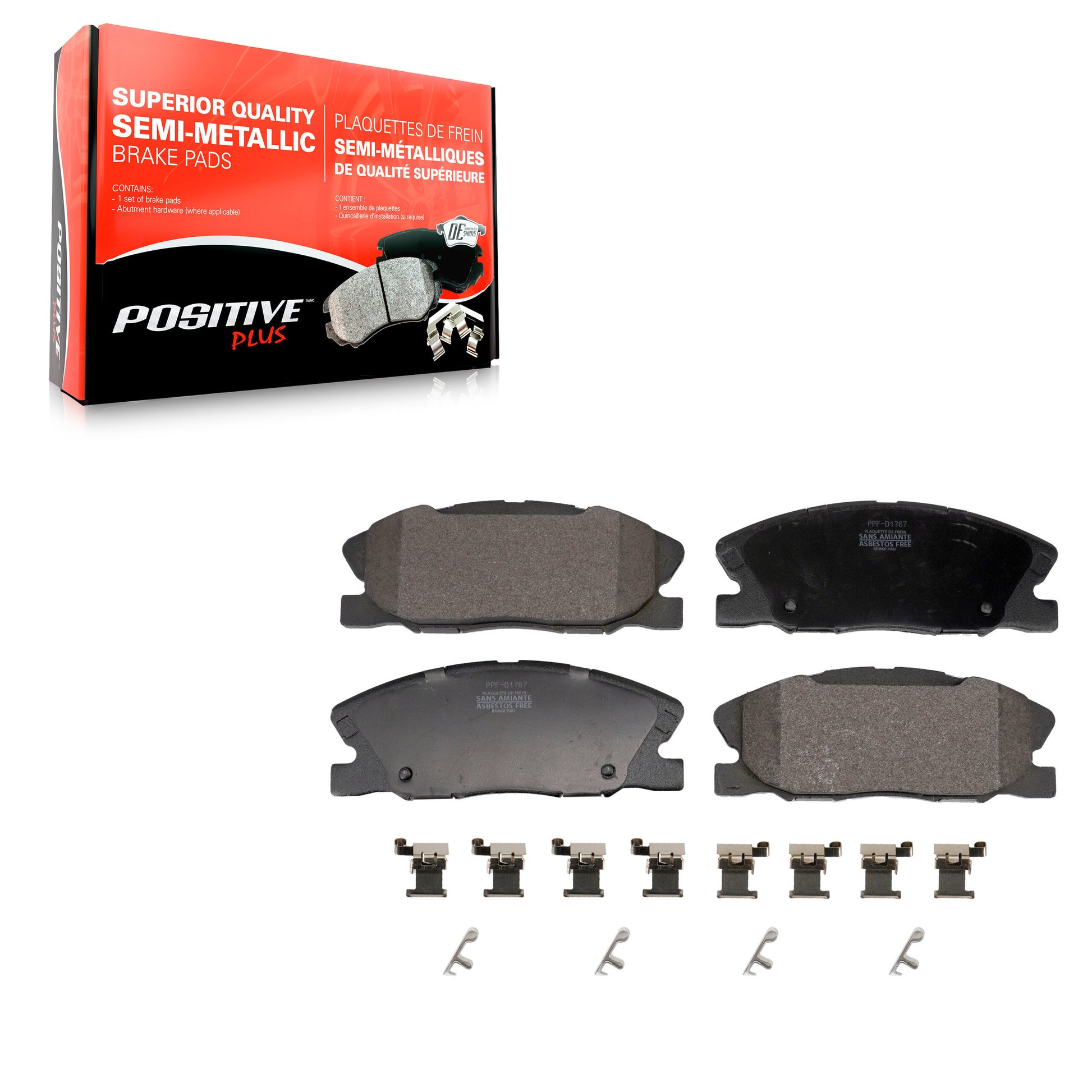Positive Plus PPF-D1767 Disc Brake Pad for 2014-2023 Dodge Charger - Front