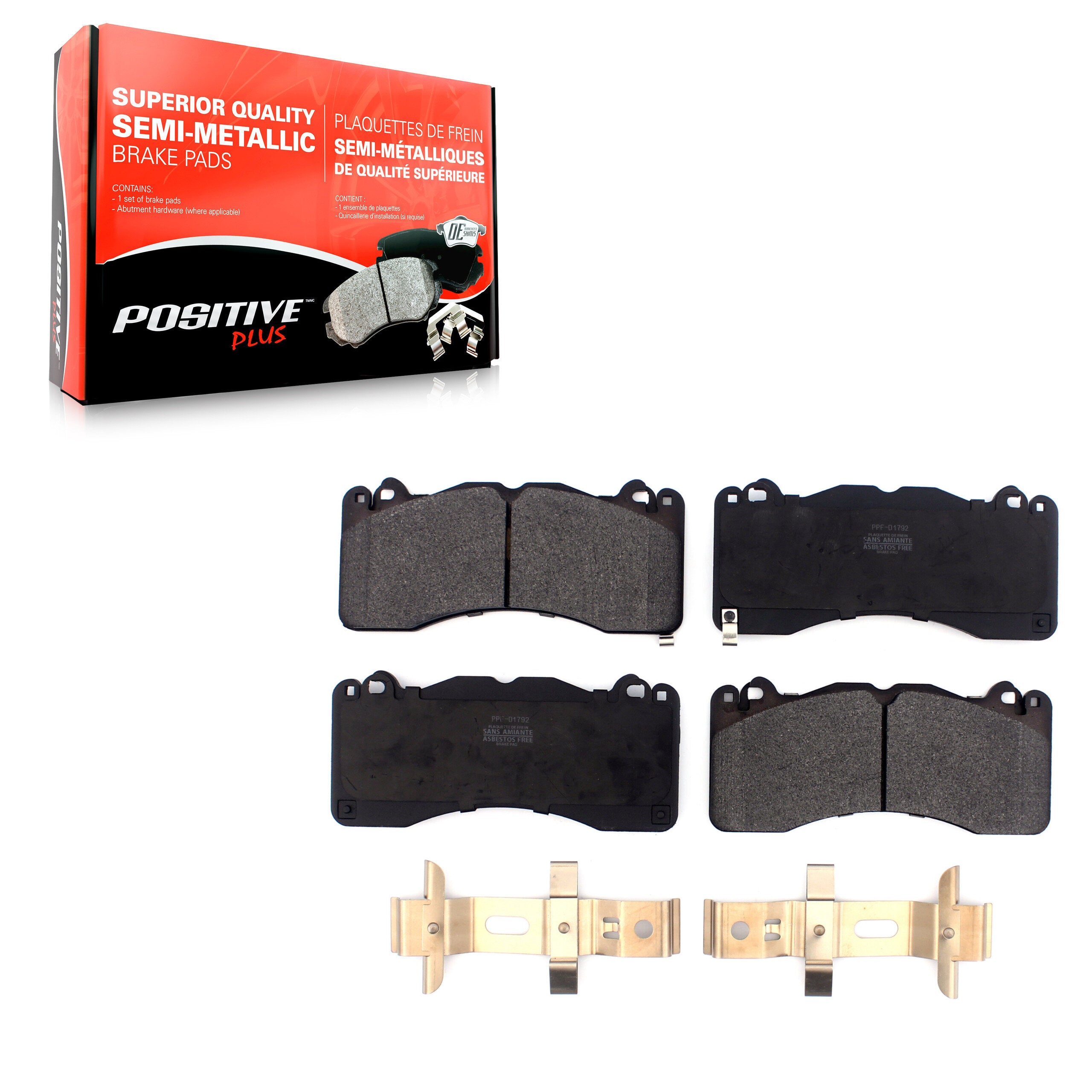 Positive Plus PPF-D1792 Disc Brake Pad for 2015-2023 Ford Mustang - Front