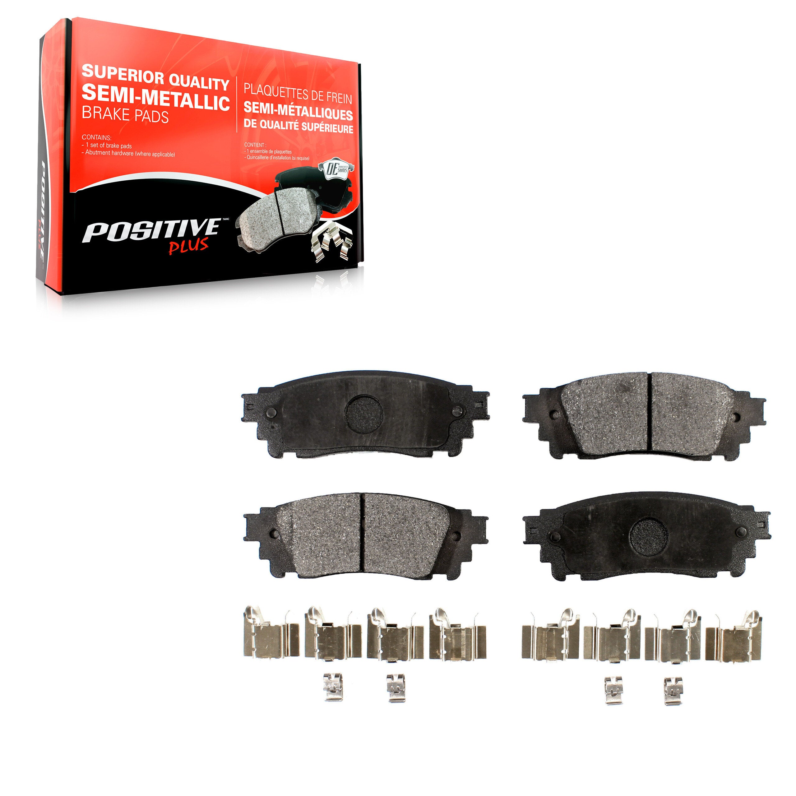 Positive Plus PPF-D1805 Disc Brake Pad for 2015-2025 Toyota Camry, Toyota Prius, Lexus ES300h - Rear