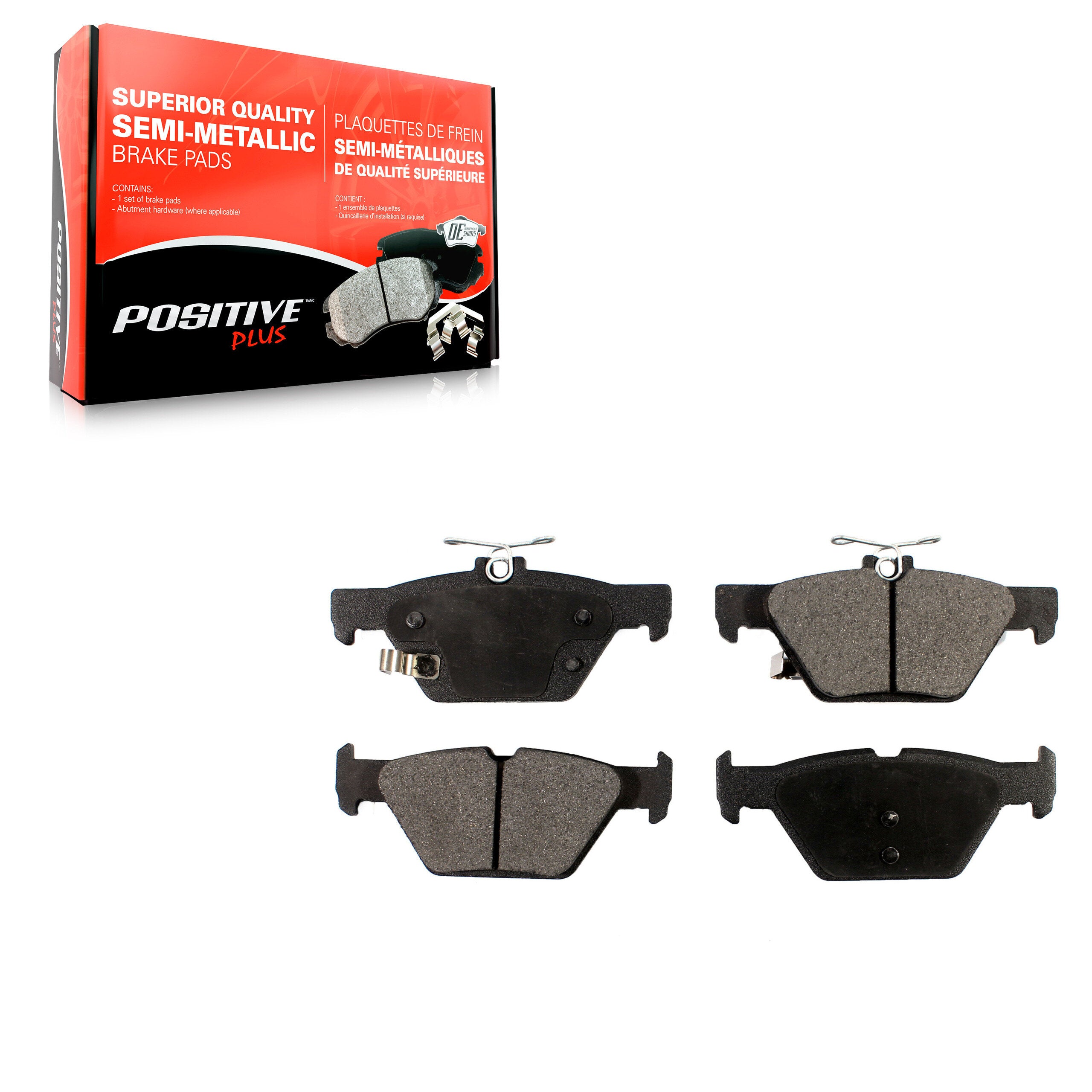 Positive Plus PPF-D1808 Disc Brake Pad for 2015-2025 Subaru Crosstrek, Subaru Impreza, Subaru WRX - Rear