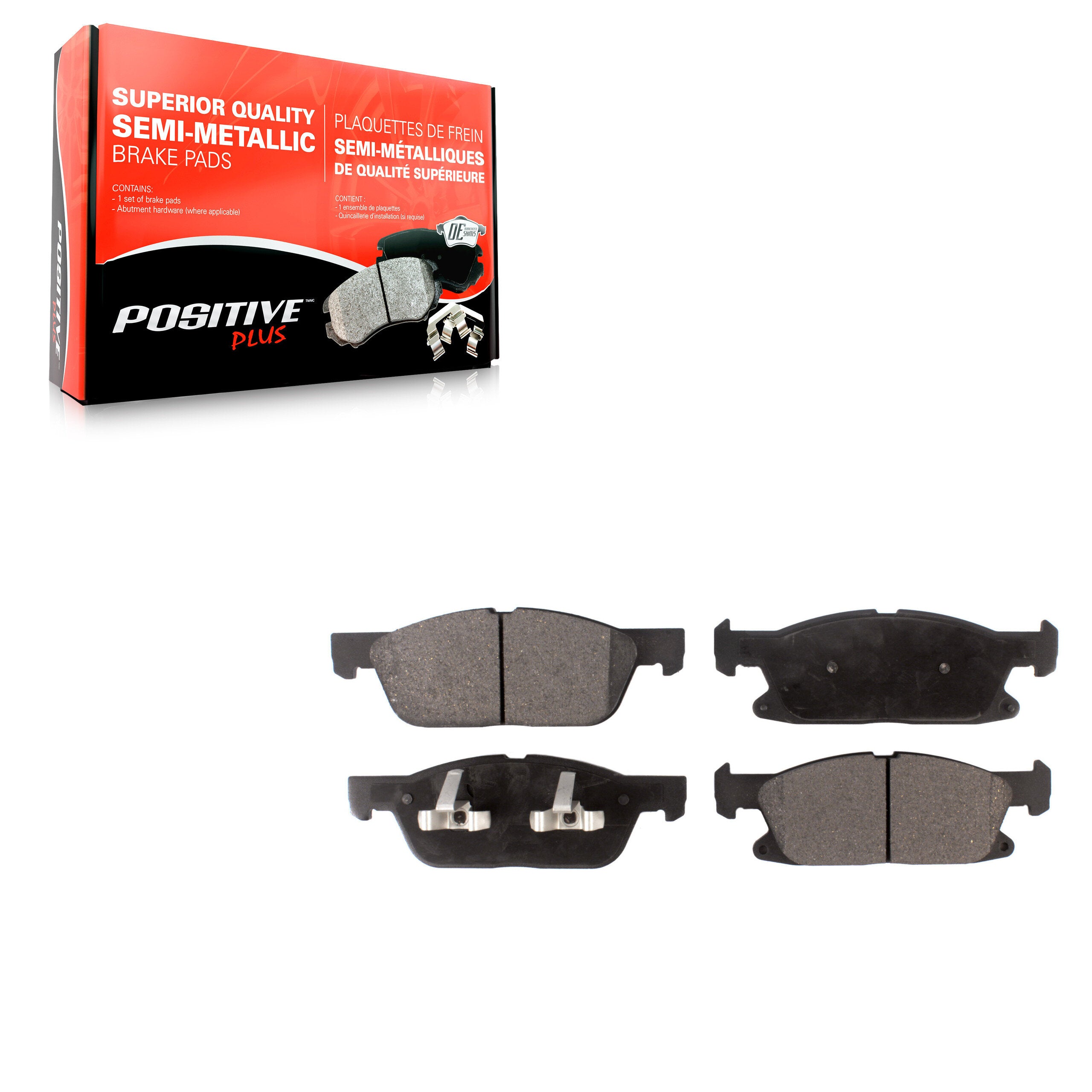 Positive Plus PPF-D1818 Disc Brake Pad for 2015-2024 Ford Edge, Lincoln Nautilus, Lincoln MKX - Front