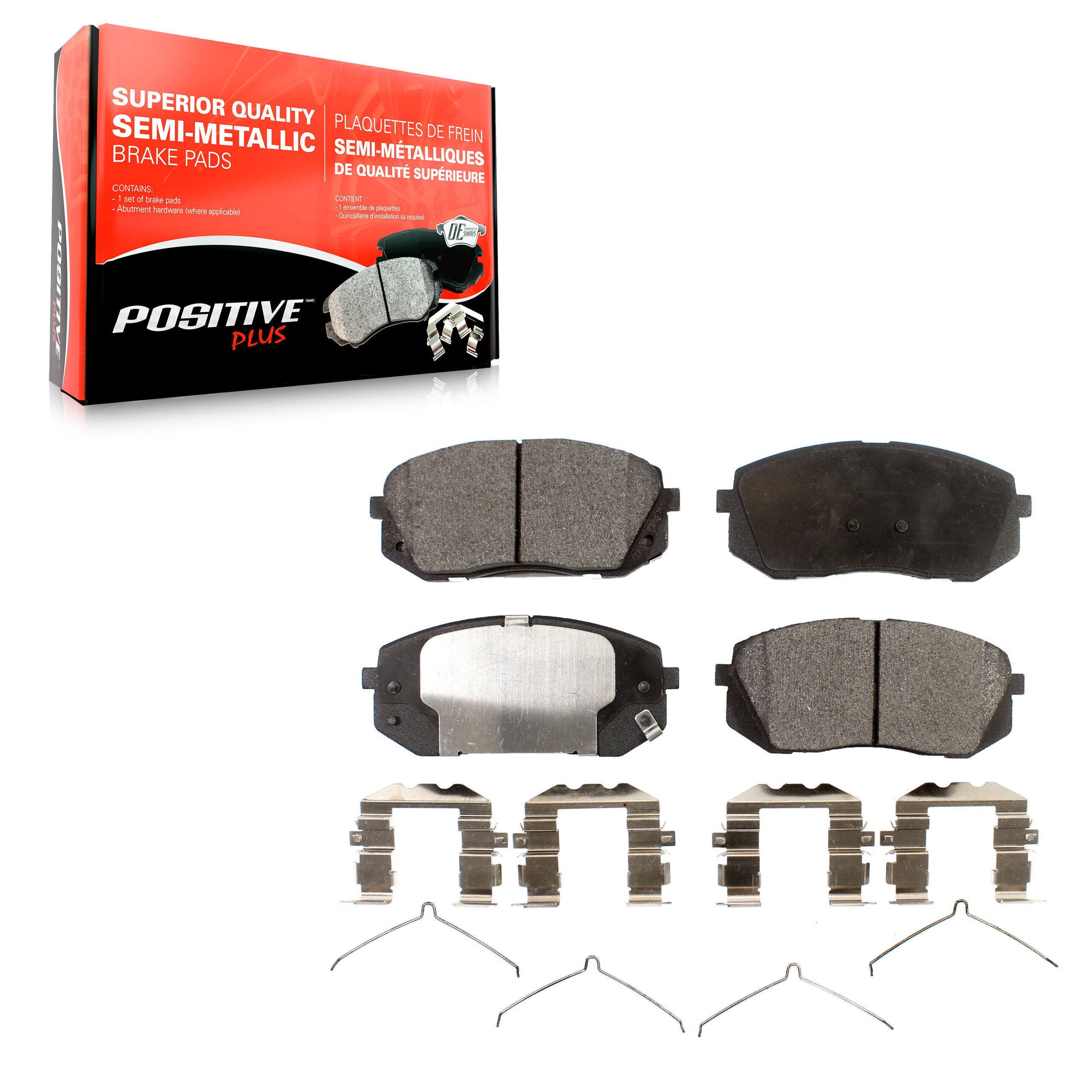 Positive Plus PPF-D1826 Disc Brake Pad for 2016-2023 Kia Optima, Hyundai Kona Electric, Kia Niro EV - Front