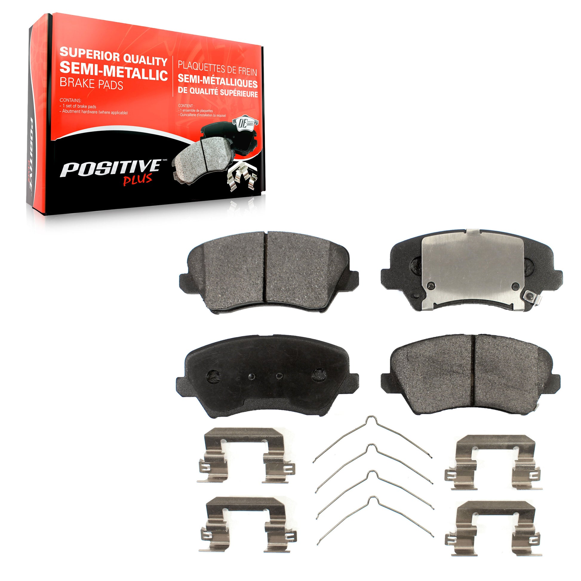 Positive Plus PPF-D1828 Disc Brake Pad for 2016-2021 Hyundai Veloster, Hyundai Elantra GT, Kia Forte - Front
