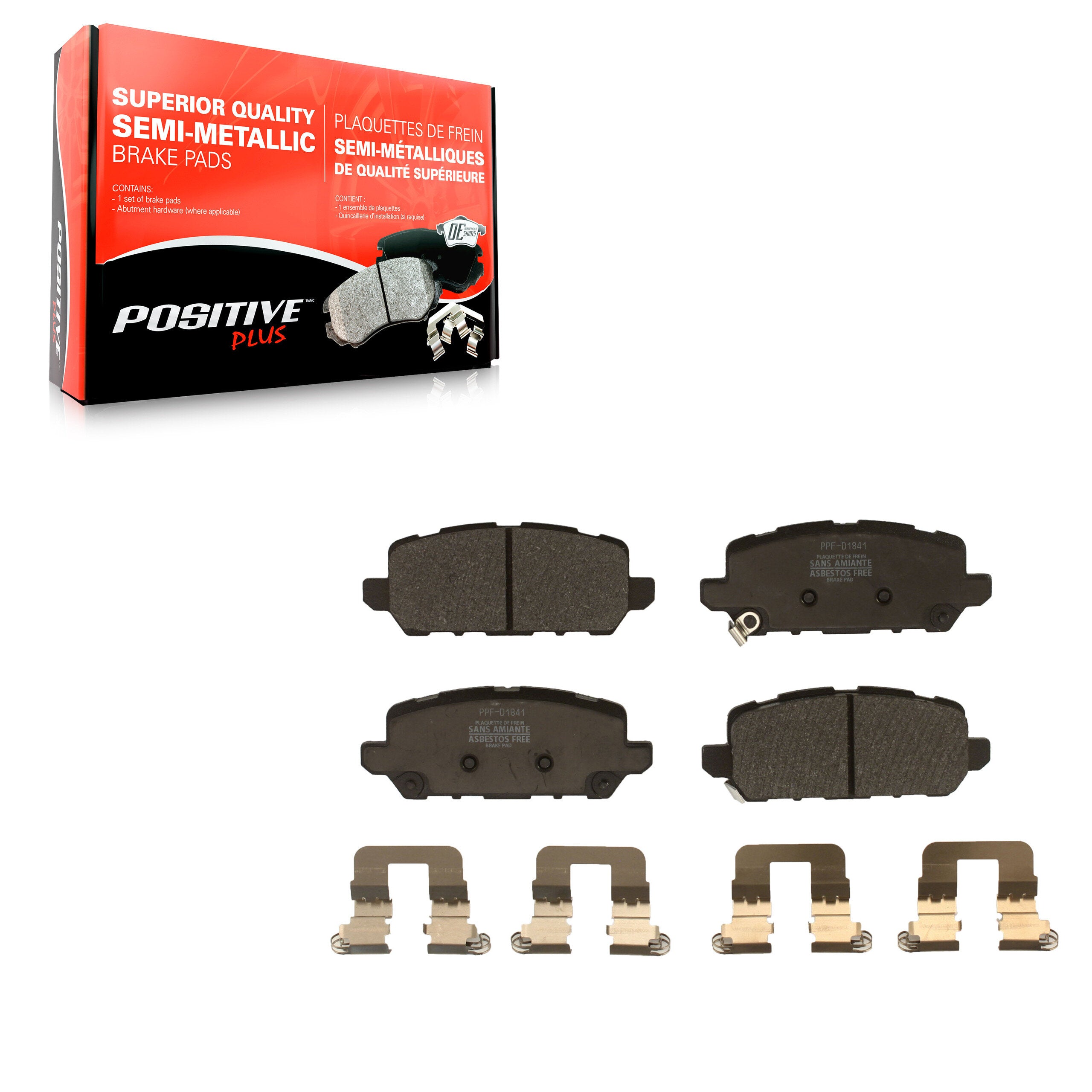 Positive Plus PPF-D1841 Disc Brake Pad for 2016-2022 Honda CR-Z, Honda HR-V - Rear