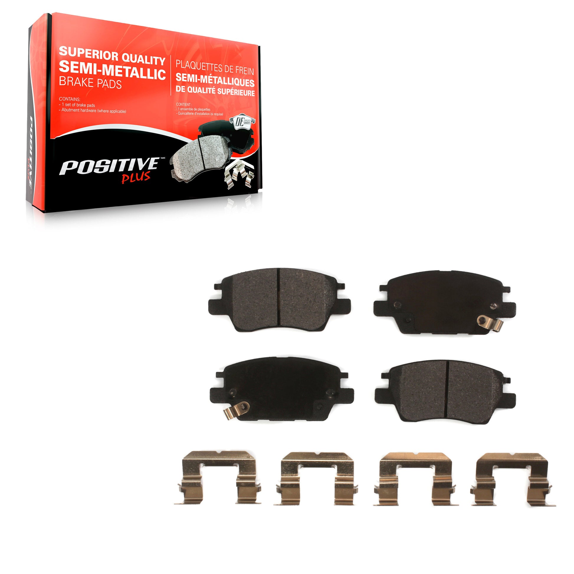 Positive Plus PPF-D1844 Disc Brake Pad for 2016-2023 Chevrolet Bolt EUV, Chevrolet Bolt EV, Chevrolet Cruze - Front