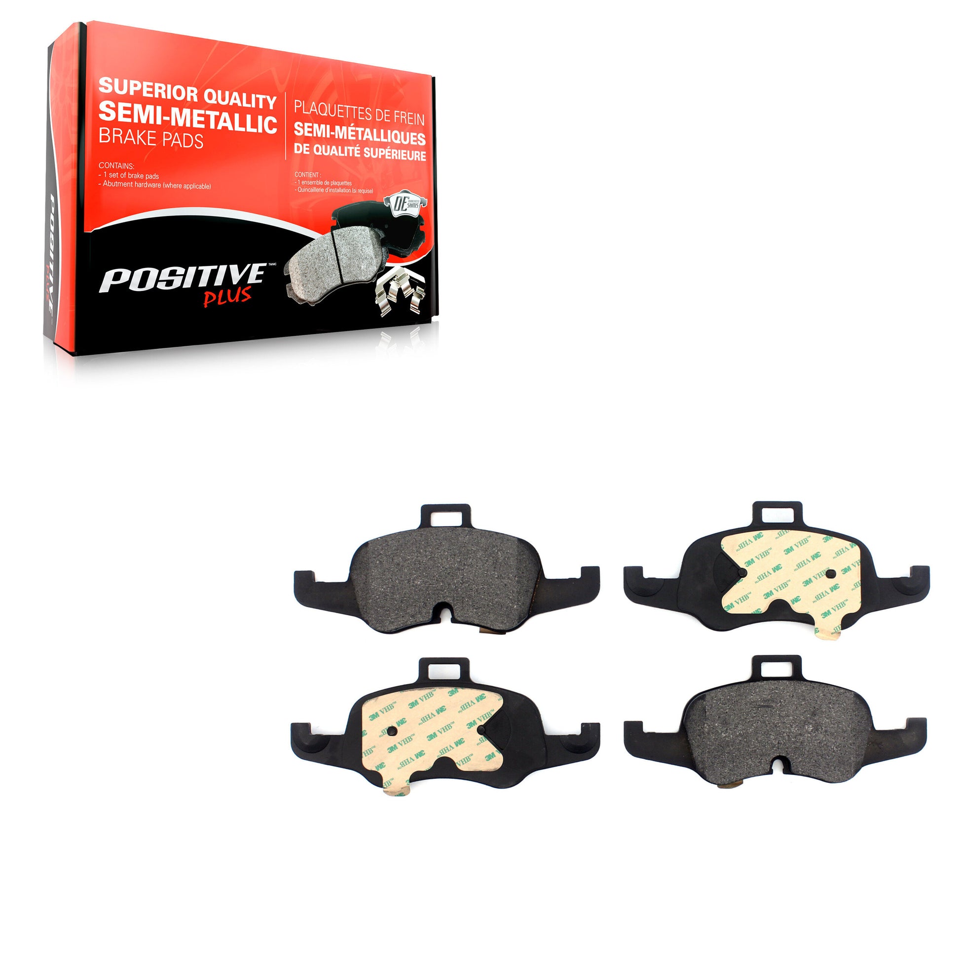 Positive Plus PPF-D1876 Disc Brake Pad for 2016-2019 Audi TTS Quattro - Front