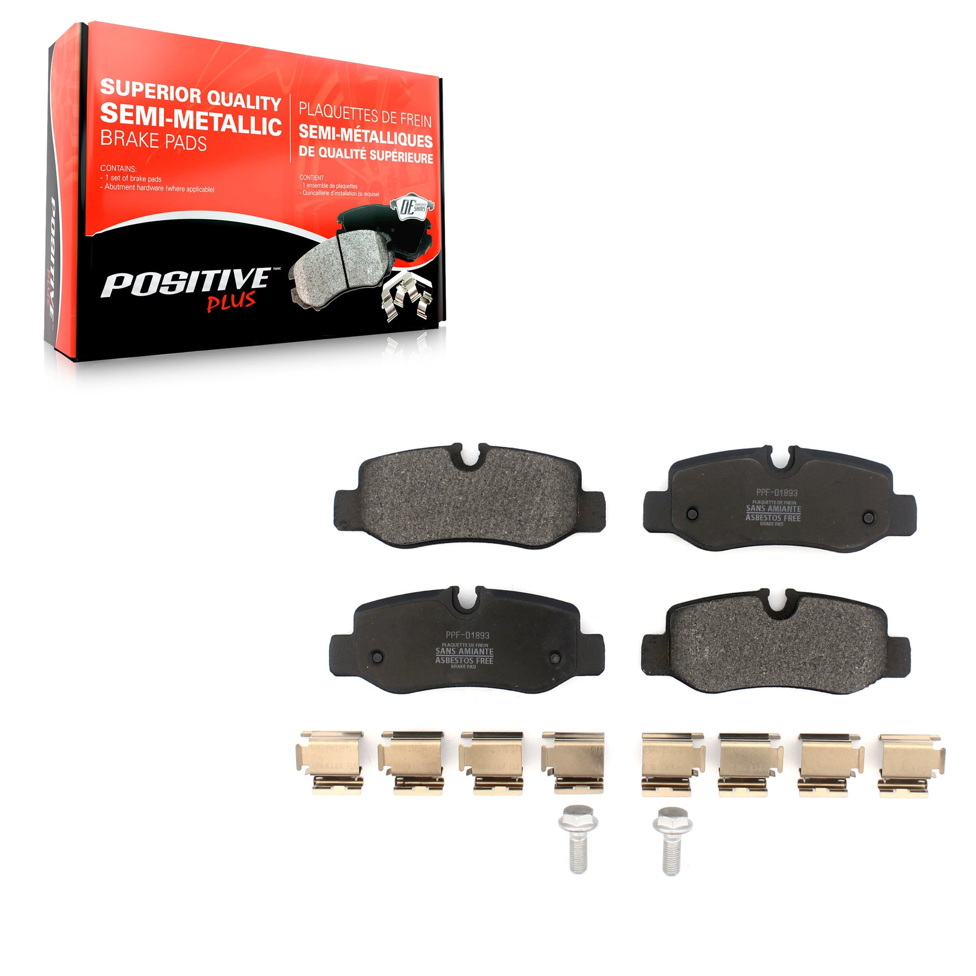 Positive Plus PPF-D1893 Disc Brake Pad for 2016-2023 Mercedes-Benz Metris - Rear