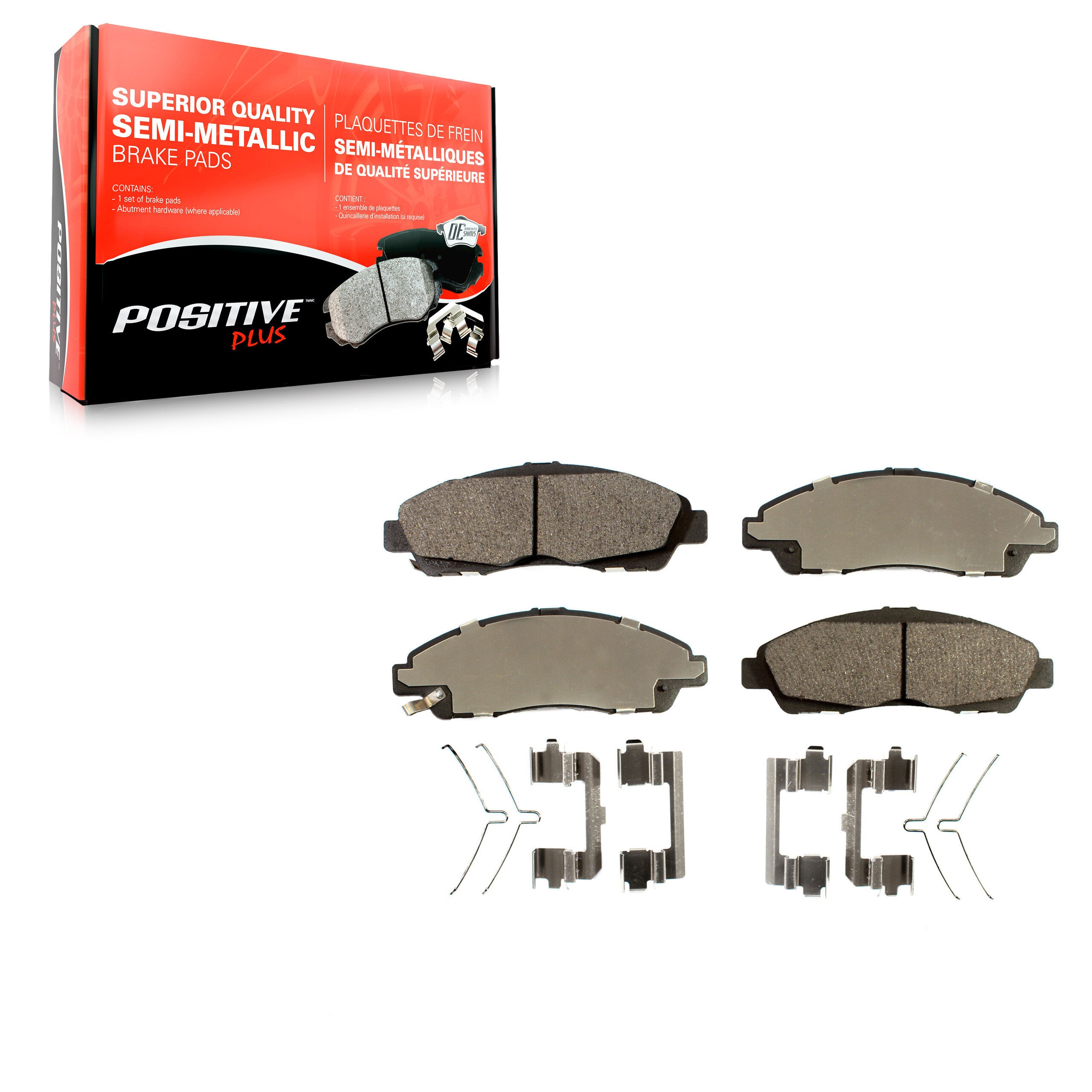Positive Plus PPF-D1896 Disc Brake Pad for 2017-2020 Buick Enclave, Cadillac XT6, Chevrolet Traverse - Front