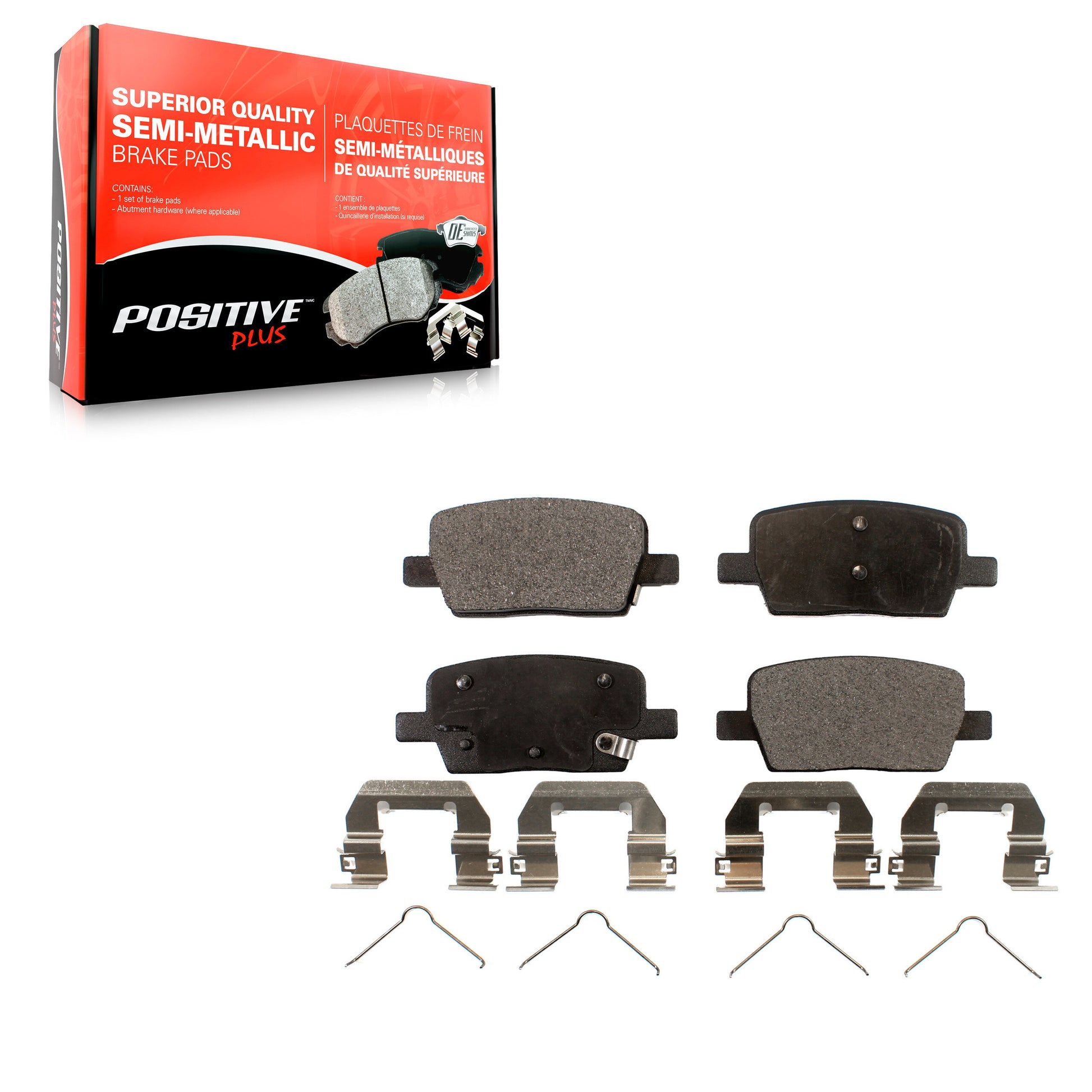 Positive Plus PPF-D1914 Disc Brake Pad for 2016-2022 Cadillac XT6, Chevrolet Camaro, Chevrolet Traverse - Rear