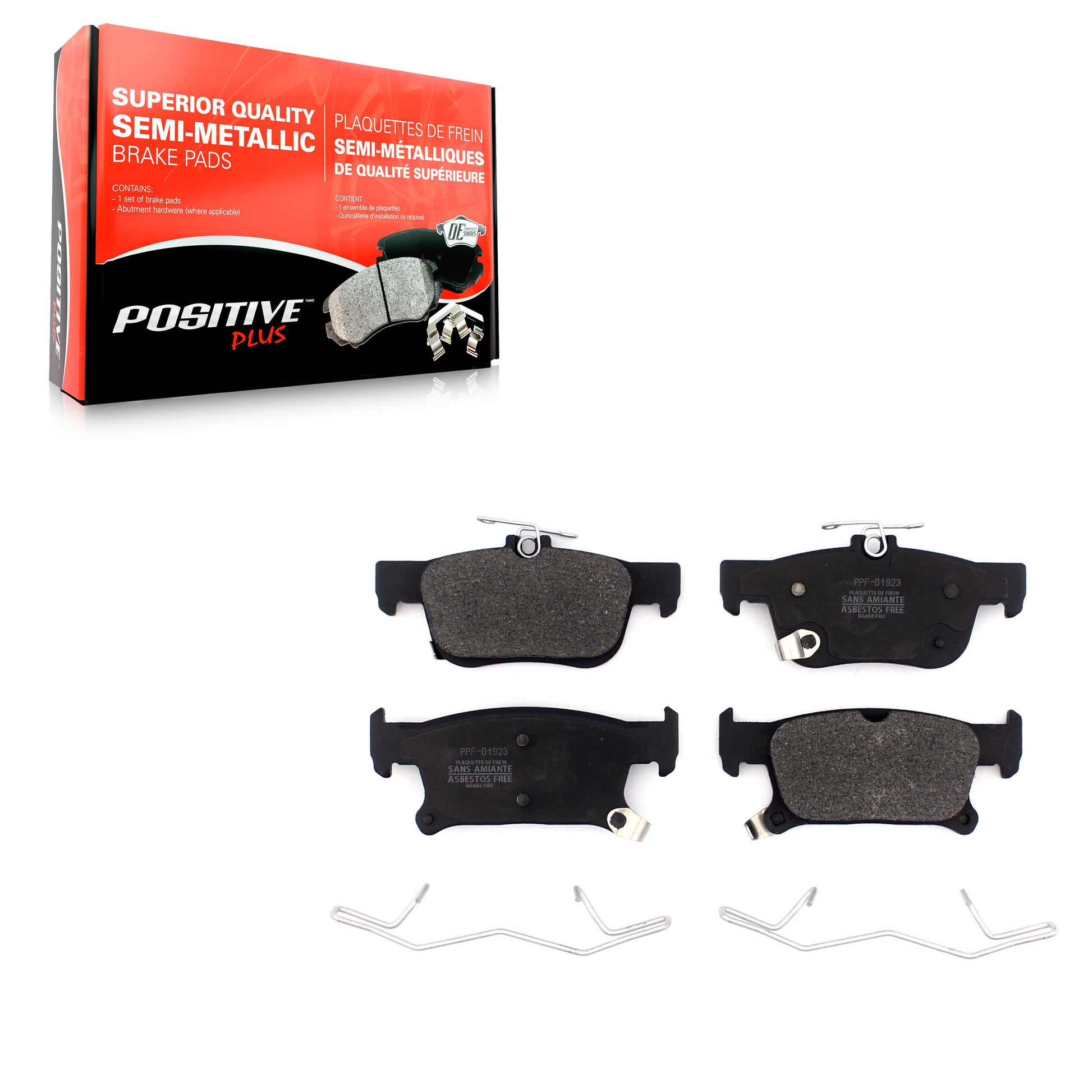 Positive Plus PPF-D1923 Disc Brake Pad for 2016-2020 Buick Envision - Rear