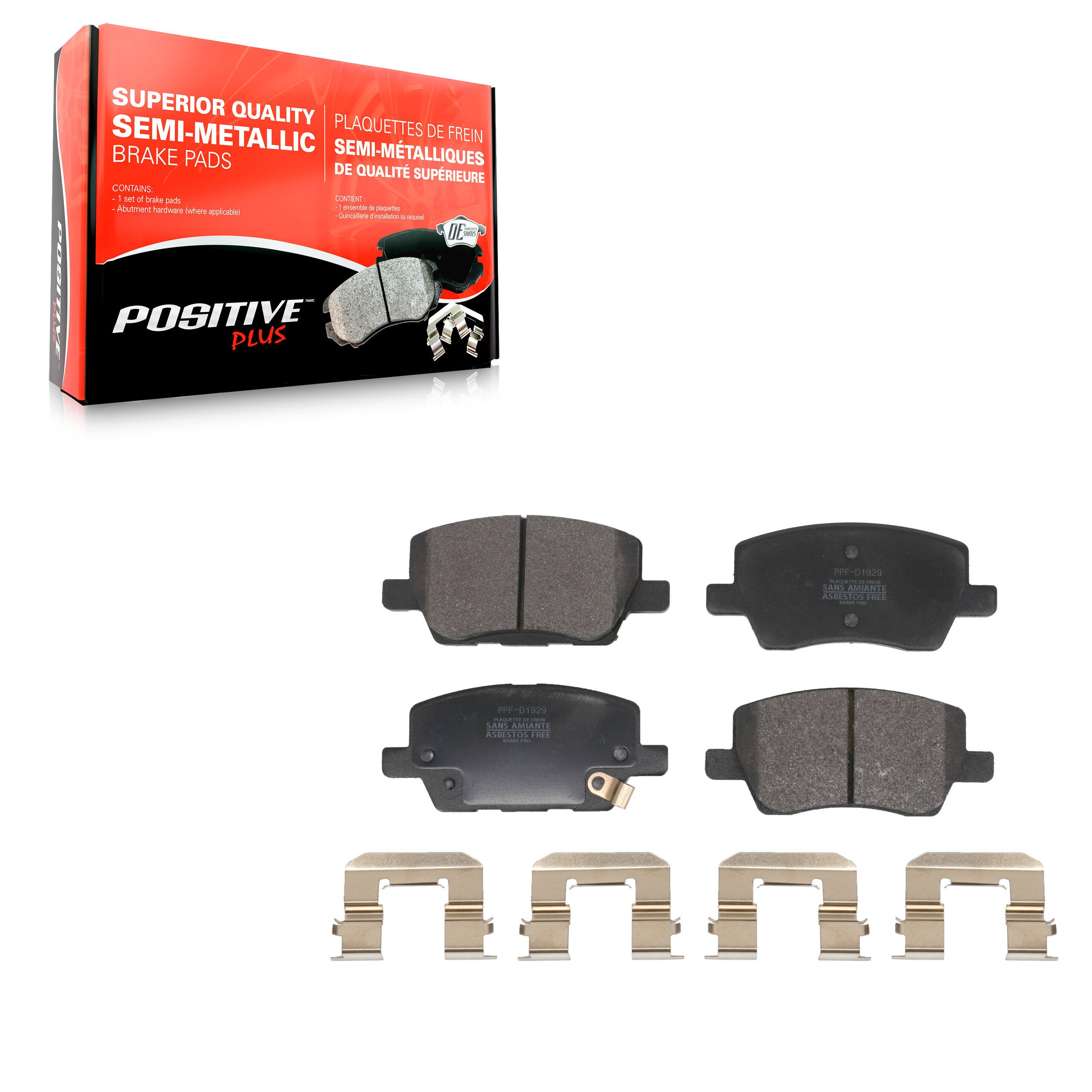 Positive Plus PPF-D1929 Disc Brake Pad for 2018-2020 Chevrolet Sonic - Front