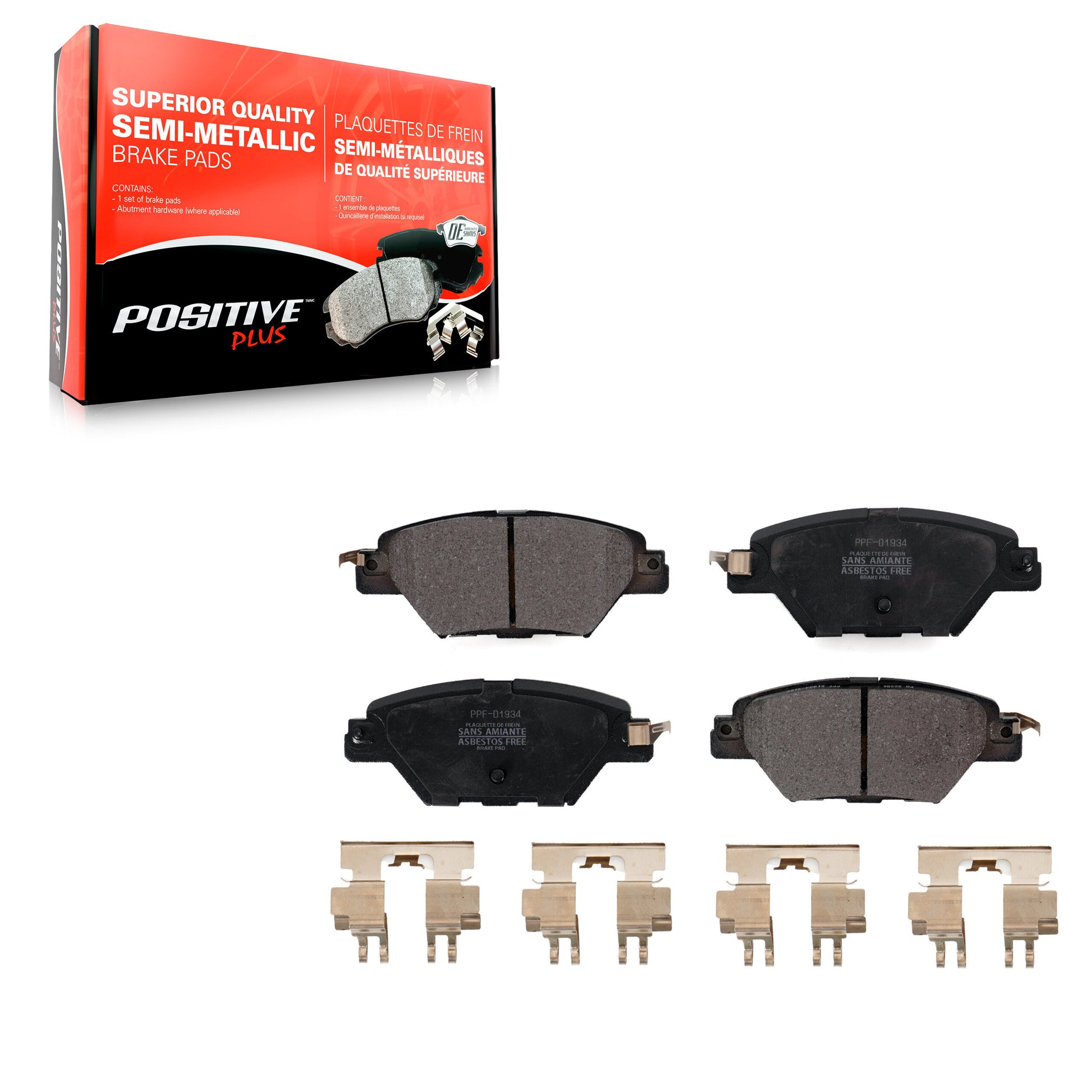 Positive Plus PPF-D1934 Disc Brake Pad for 2016-2023 Mazda CX-9 - Rear