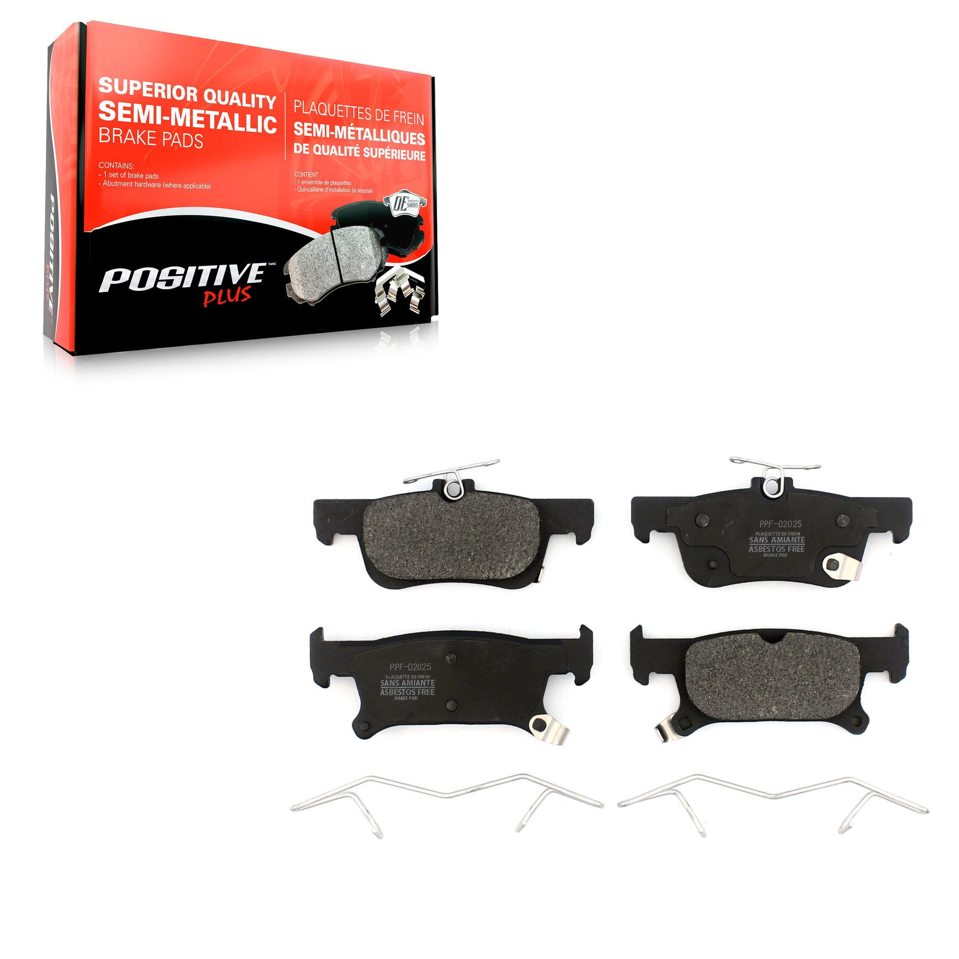 Positive Plus PPF-D2025 Disc Brake Pad for 2016-2019 Buick Envision - Rear