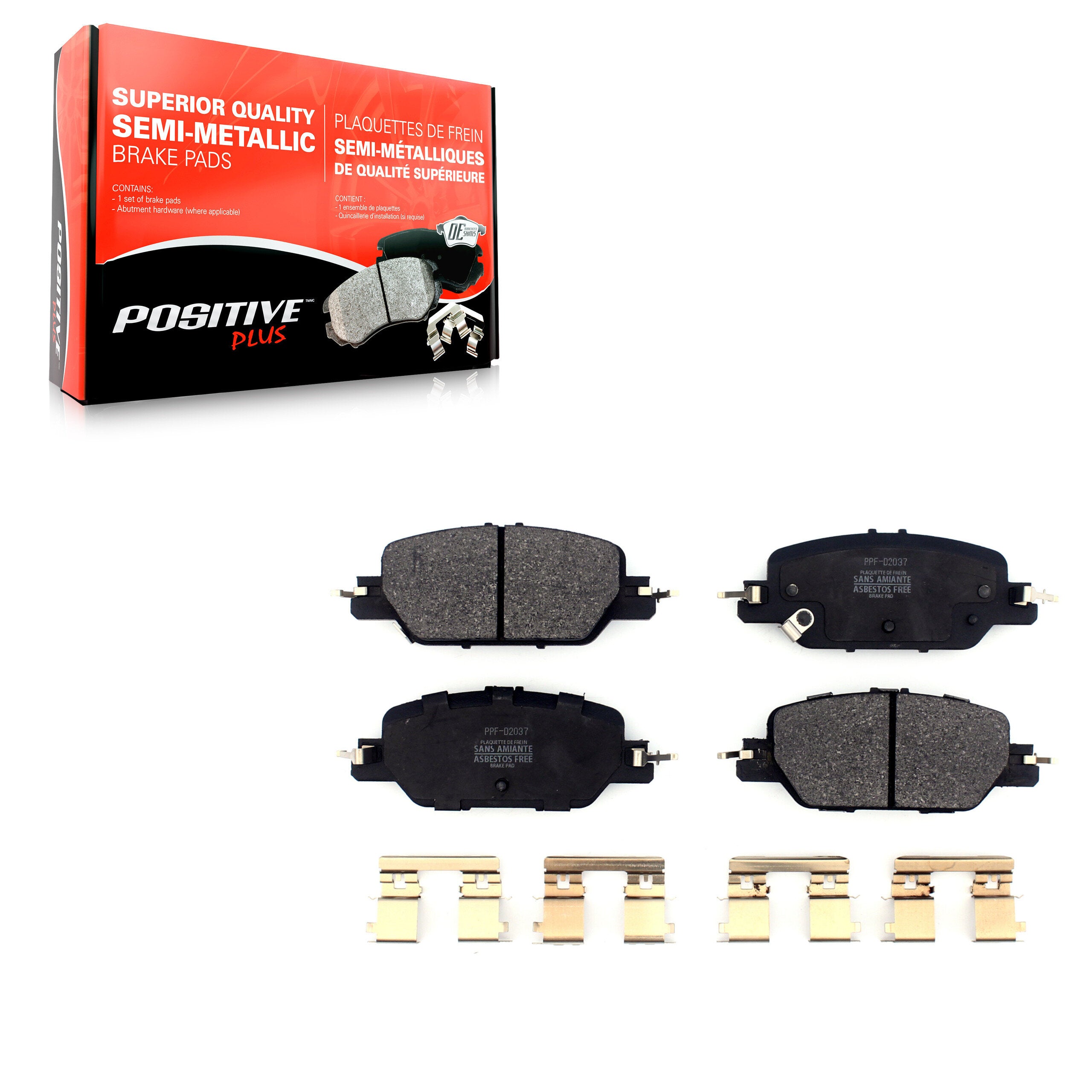 Positive Plus PPF-D2037 Disc Brake Pad for 2017-2024 Honda CR-V - Rear