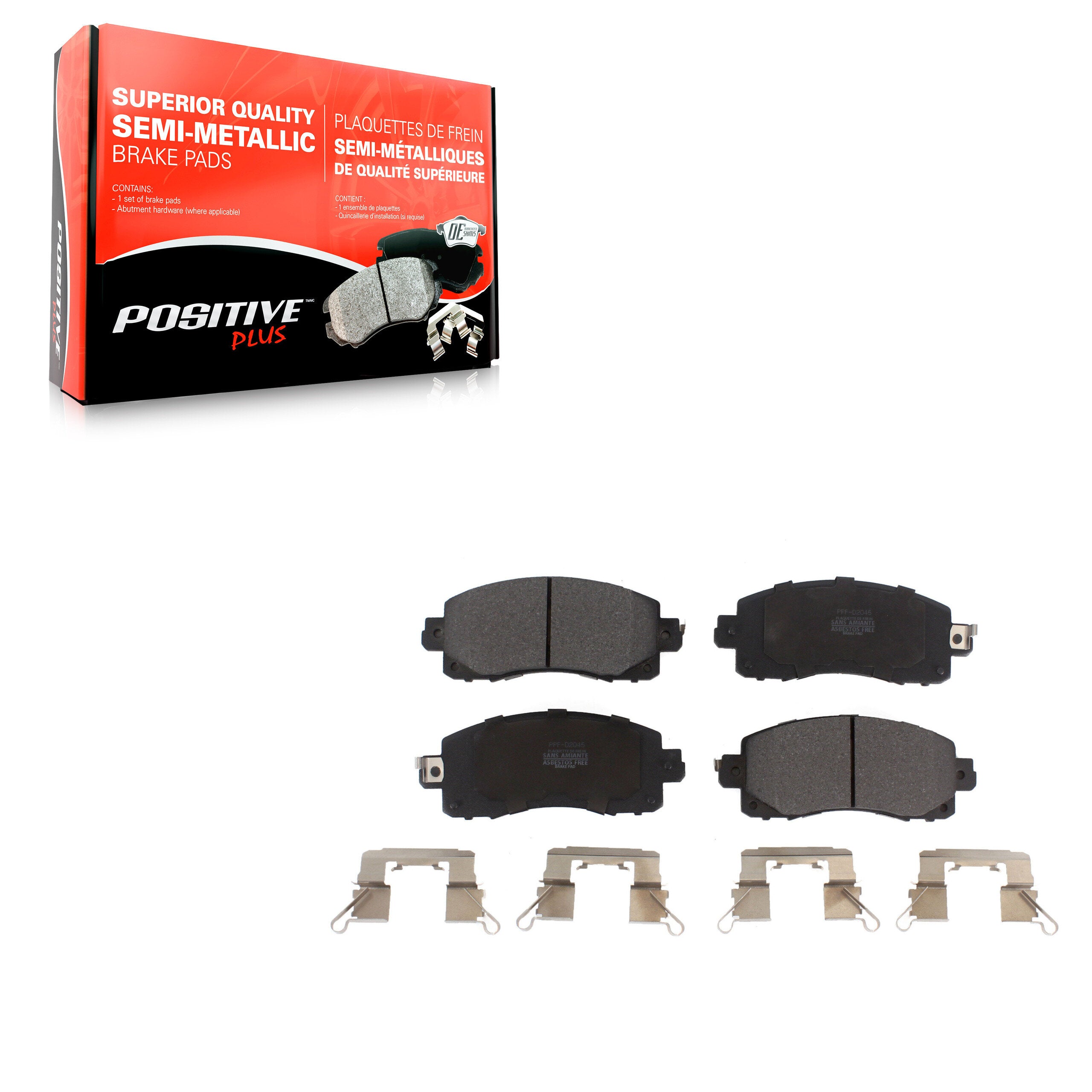Positive Plus PPF-D2045 Disc Brake Pad for 2017-2025 Subaru WRX, Subaru Legacy, Subaru Outback - Front