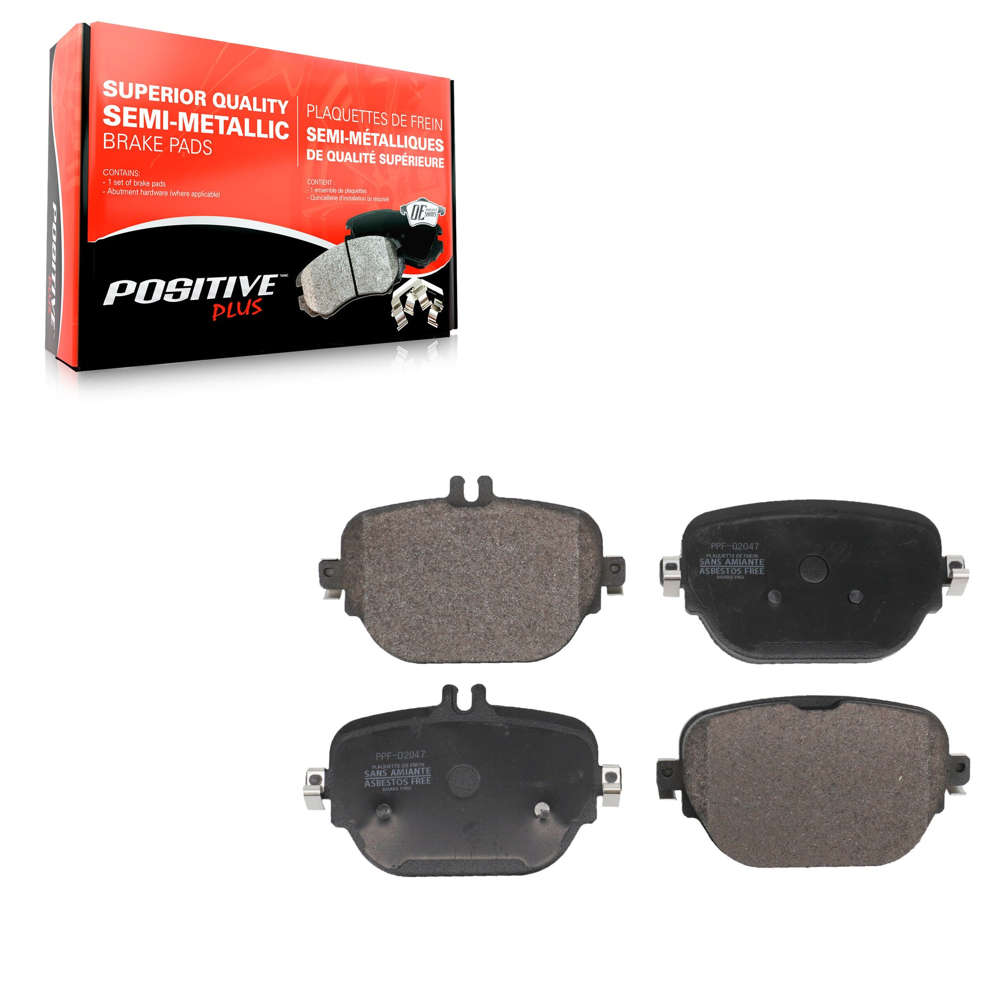 Positive Plus PPF-D2047 Disc Brake Pad for 2017-2023 Mercedes-Benz CLS450, Mercedes-Benz CLS53 AMG, Mercedes-Benz E450 - Rear