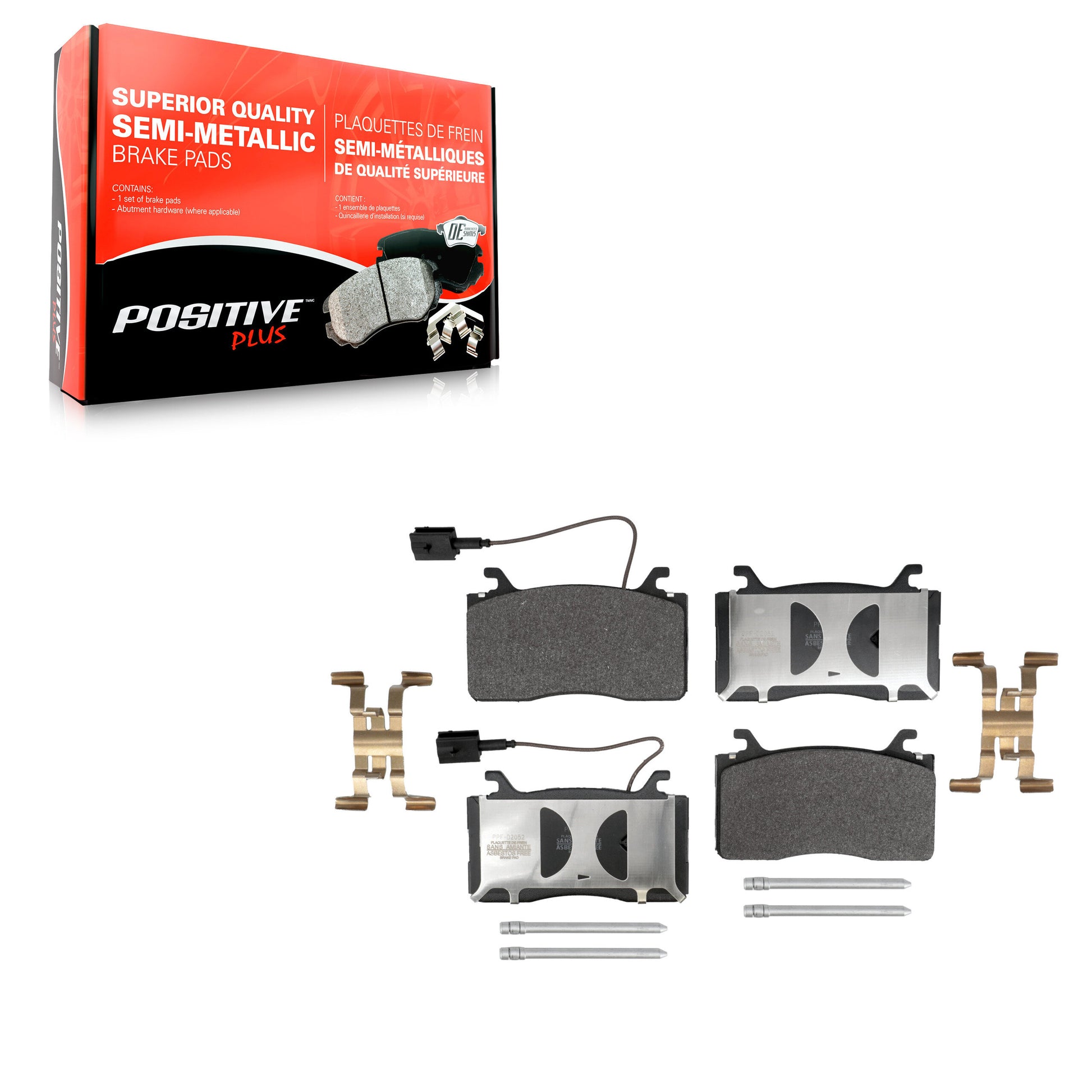 Positive Plus PPF-D2052 Disc Brake Pad for 2017-2022 Alfa Romeo Stelvio, Alfa Romeo Giulia - Front