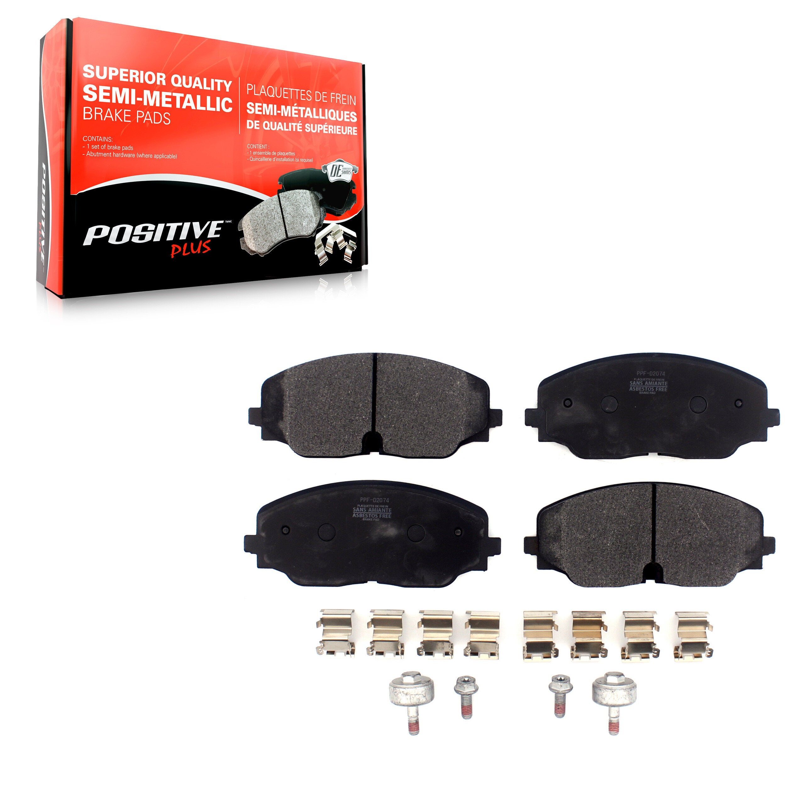 Positive Plus PPF-D2074 Disc Brake Pad for 2018-2024 Volkswagen Atlas Cross Sport, Volkswagen Atlas - Front