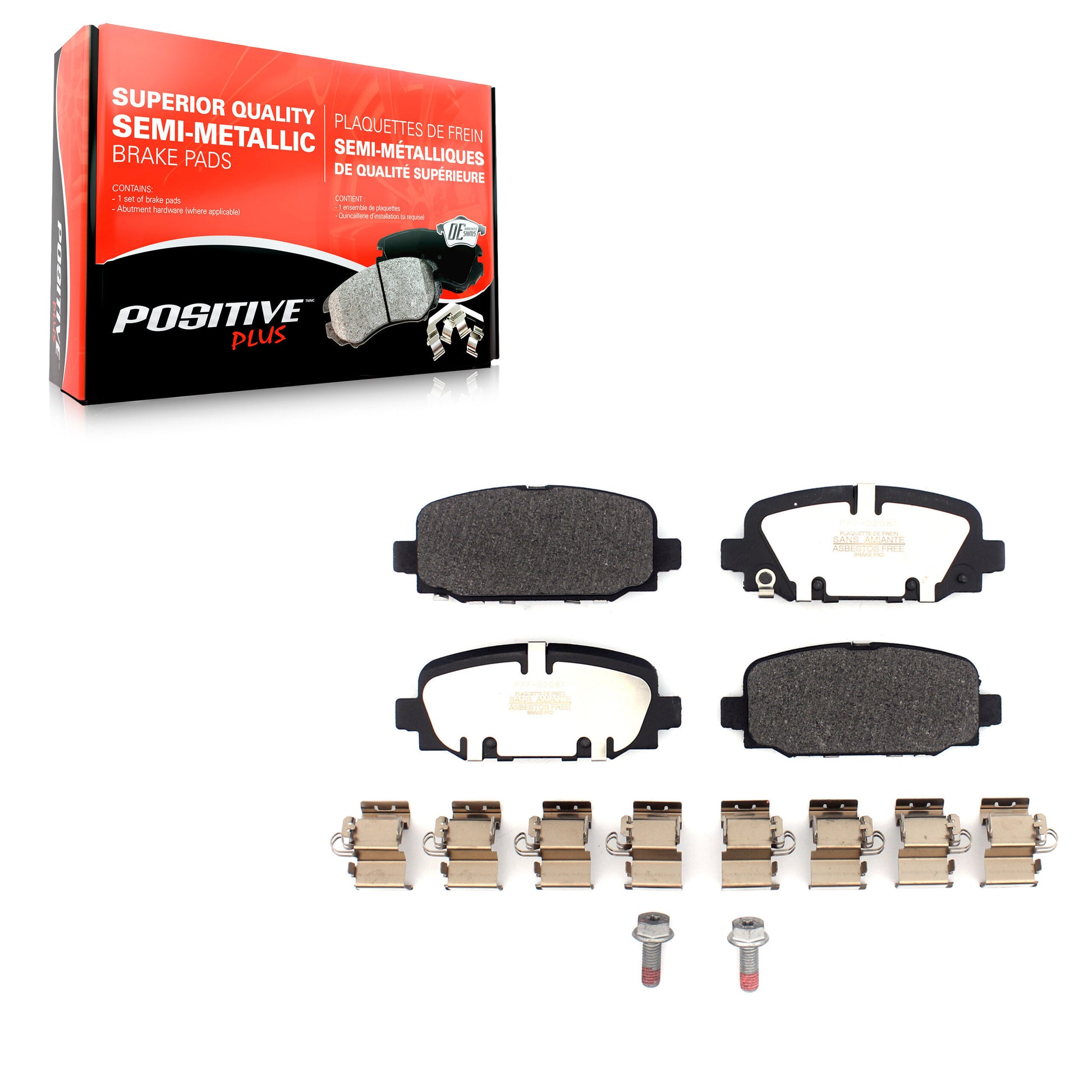 Positive Plus PPF-D2081 Disc Brake Pad for 2017-2023 Jeep Compass - Rear