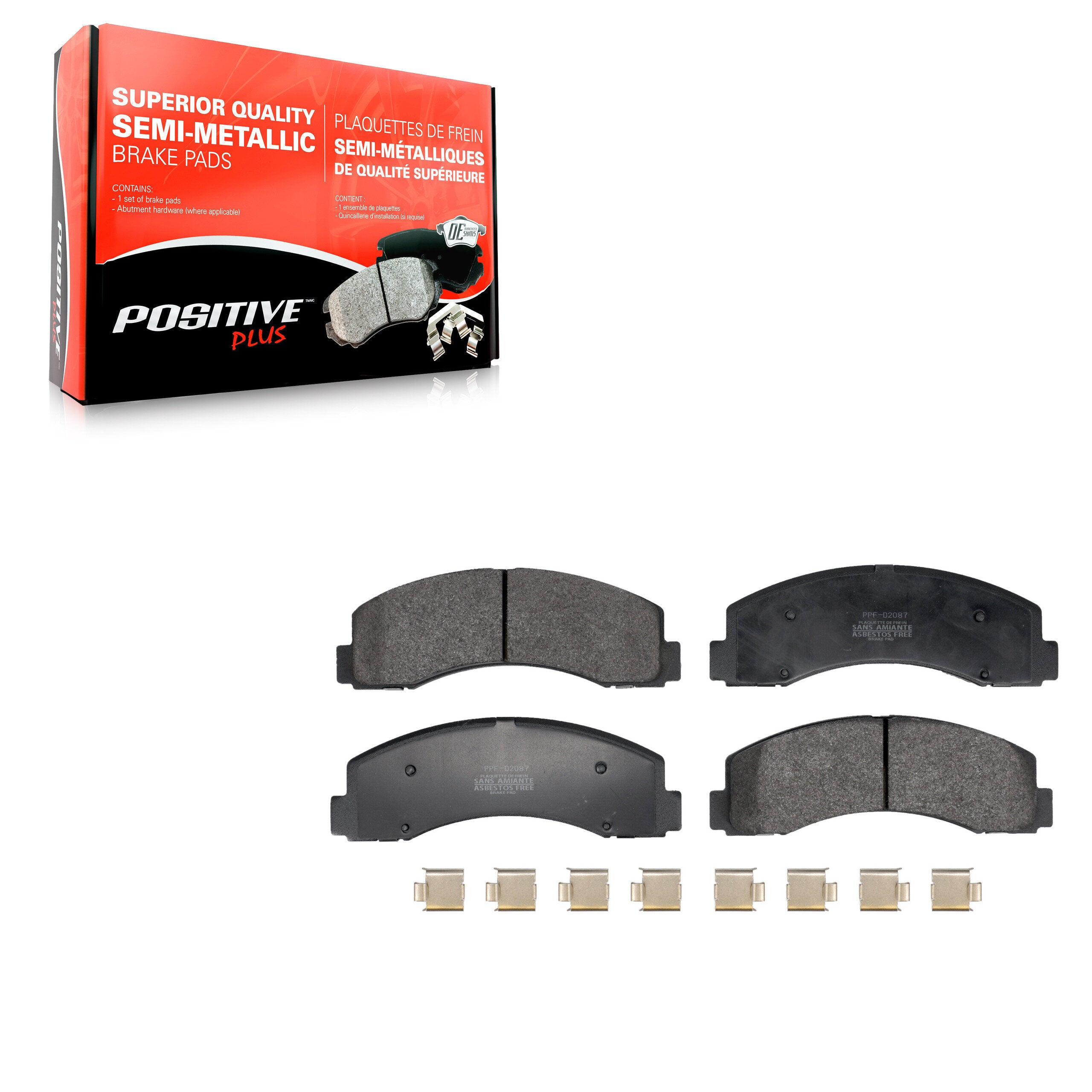 Positive Plus PPF-D2087 Disc Brake Pad for 2018-2021 Ford Expedition, Ford F-150, Lincoln Navigator - Front