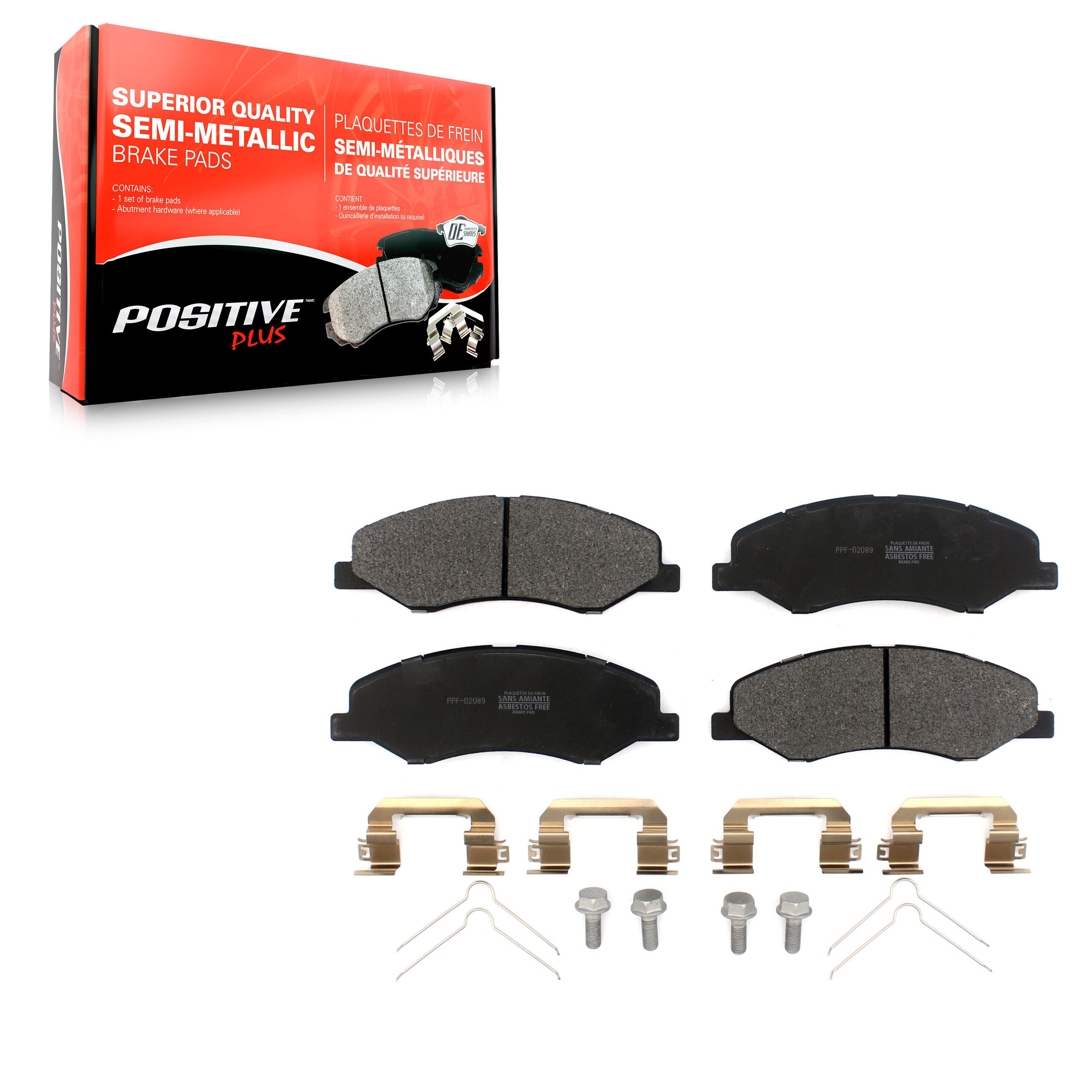 Positive Plus PPF-D2089 Disc Brake Pad for 2018-2023 Honda Odyssey - Front